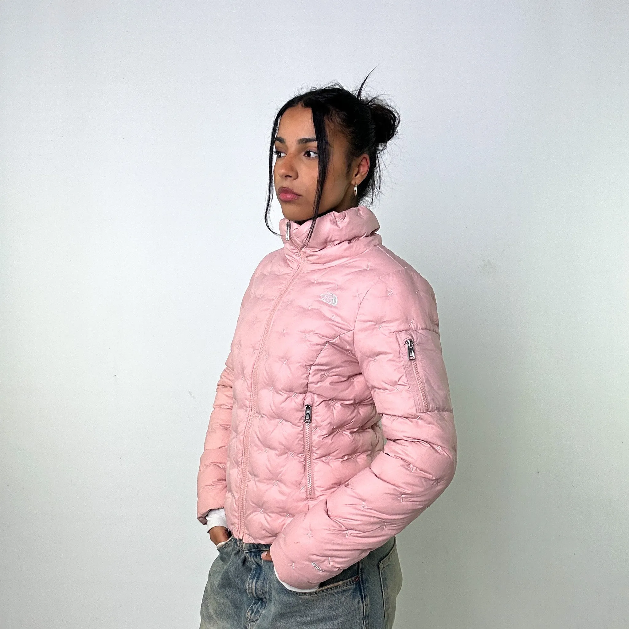 Pink 90s The North Face 550 Series Puffer Jacket Coat (S)