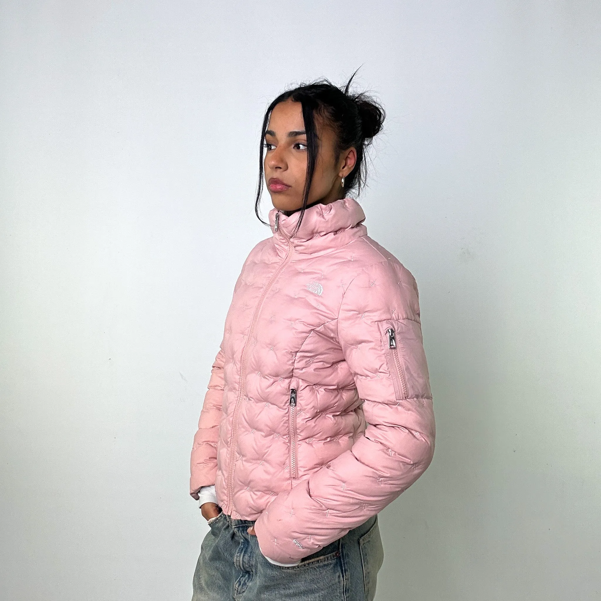 Pink 90s The North Face 550 Series Puffer Jacket Coat (S)