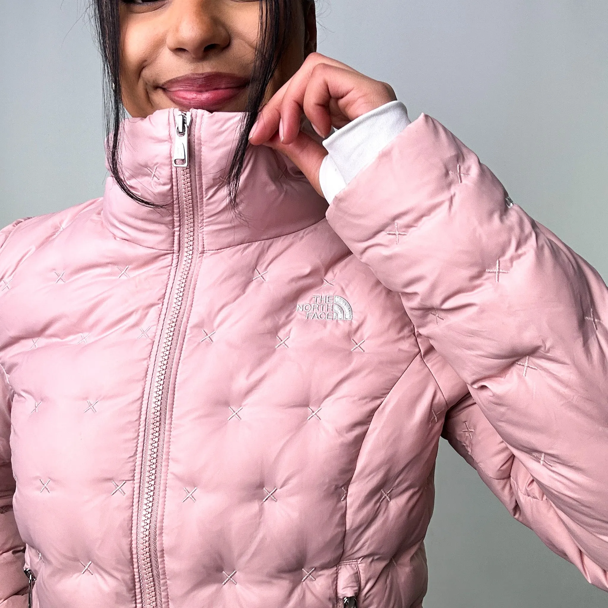 Pink 90s The North Face 550 Series Puffer Jacket Coat (S)