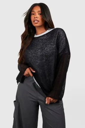 Plus Loose Knit Slouchy Sweater