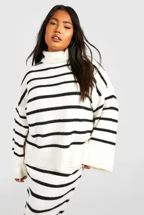 Plus Soft Knit Stripe Sweater