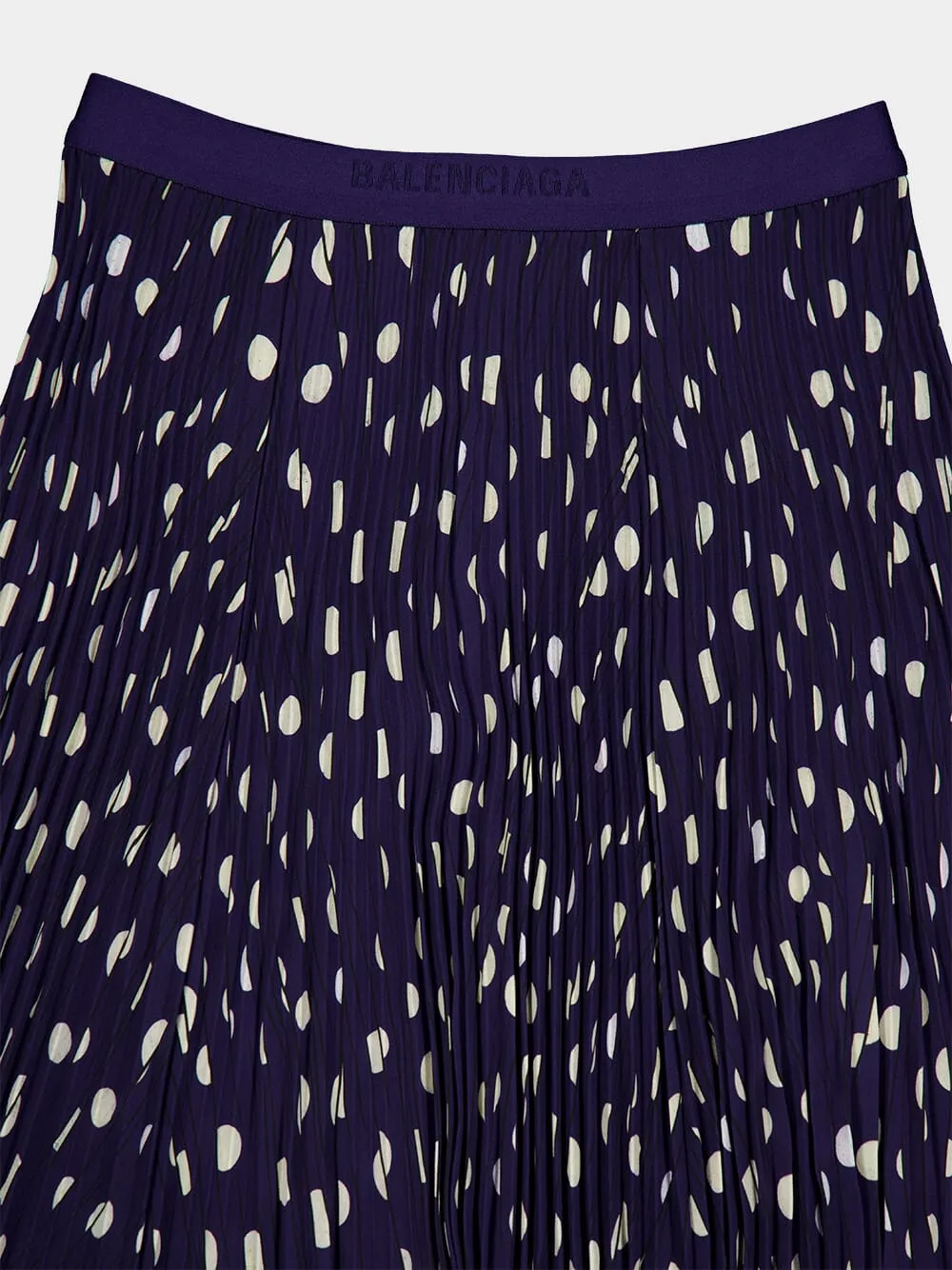 Polka Dot Pleated Skirt