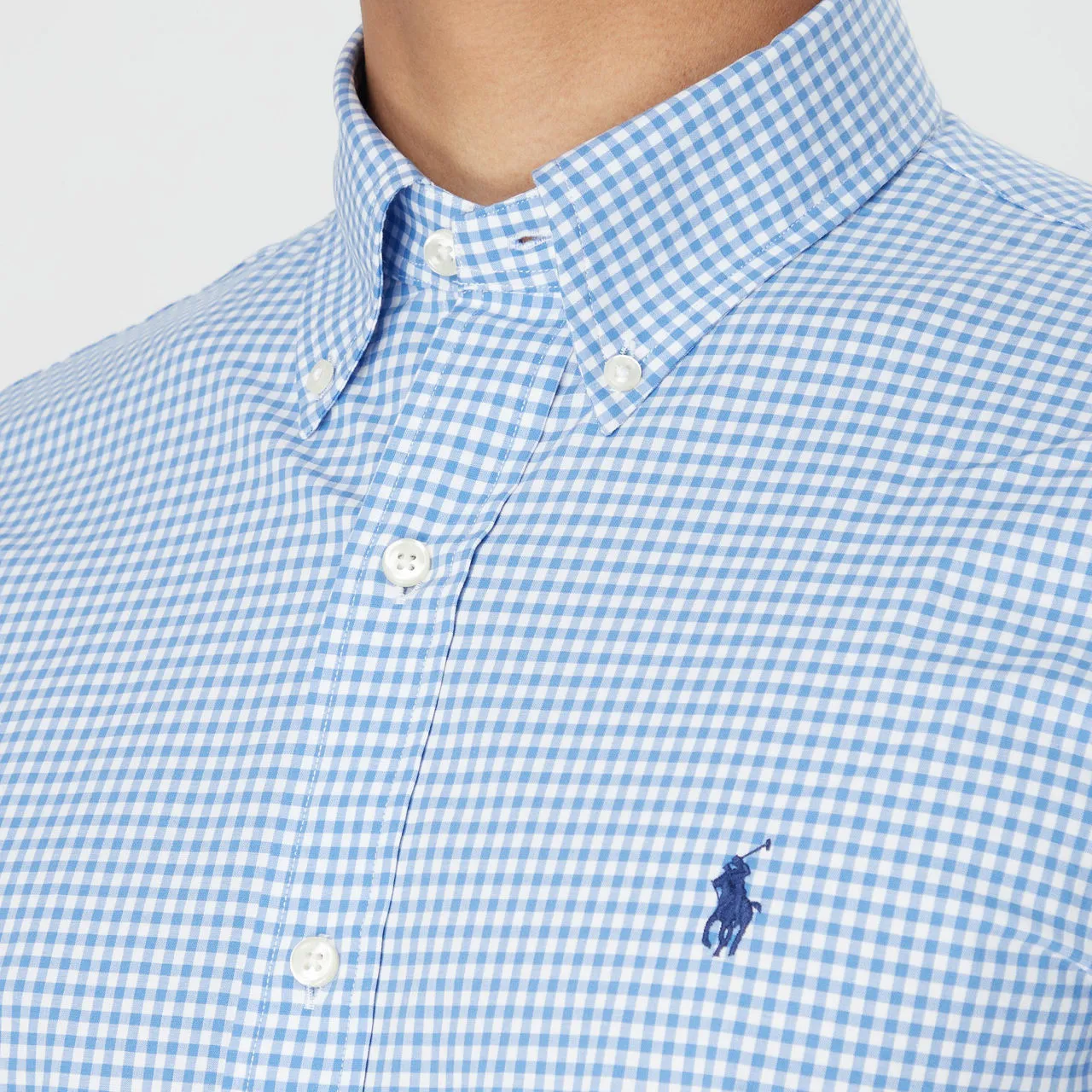 POLO RALPH LAUREN Gingham Check Poplin Shirt - Blue