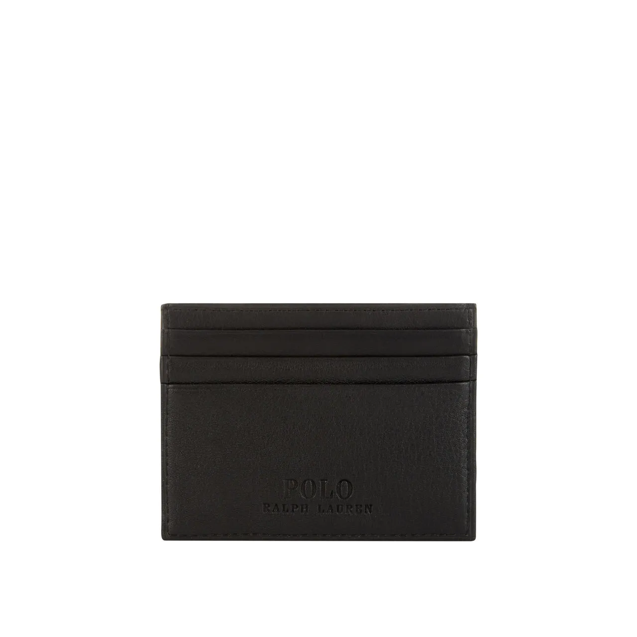 POLO RALPH LAUREN Pebbled Leather Cardholder - Black