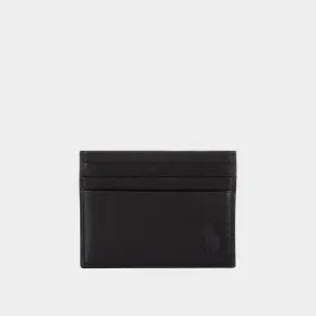 POLO RALPH LAUREN Pebbled Leather Cardholder - Black