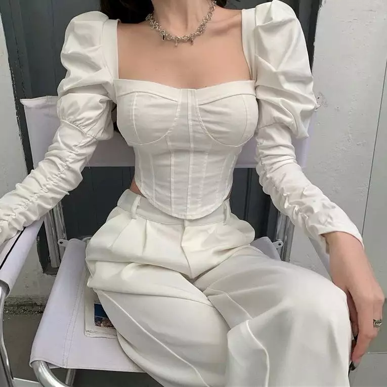 Puff Sleeve Corset Top