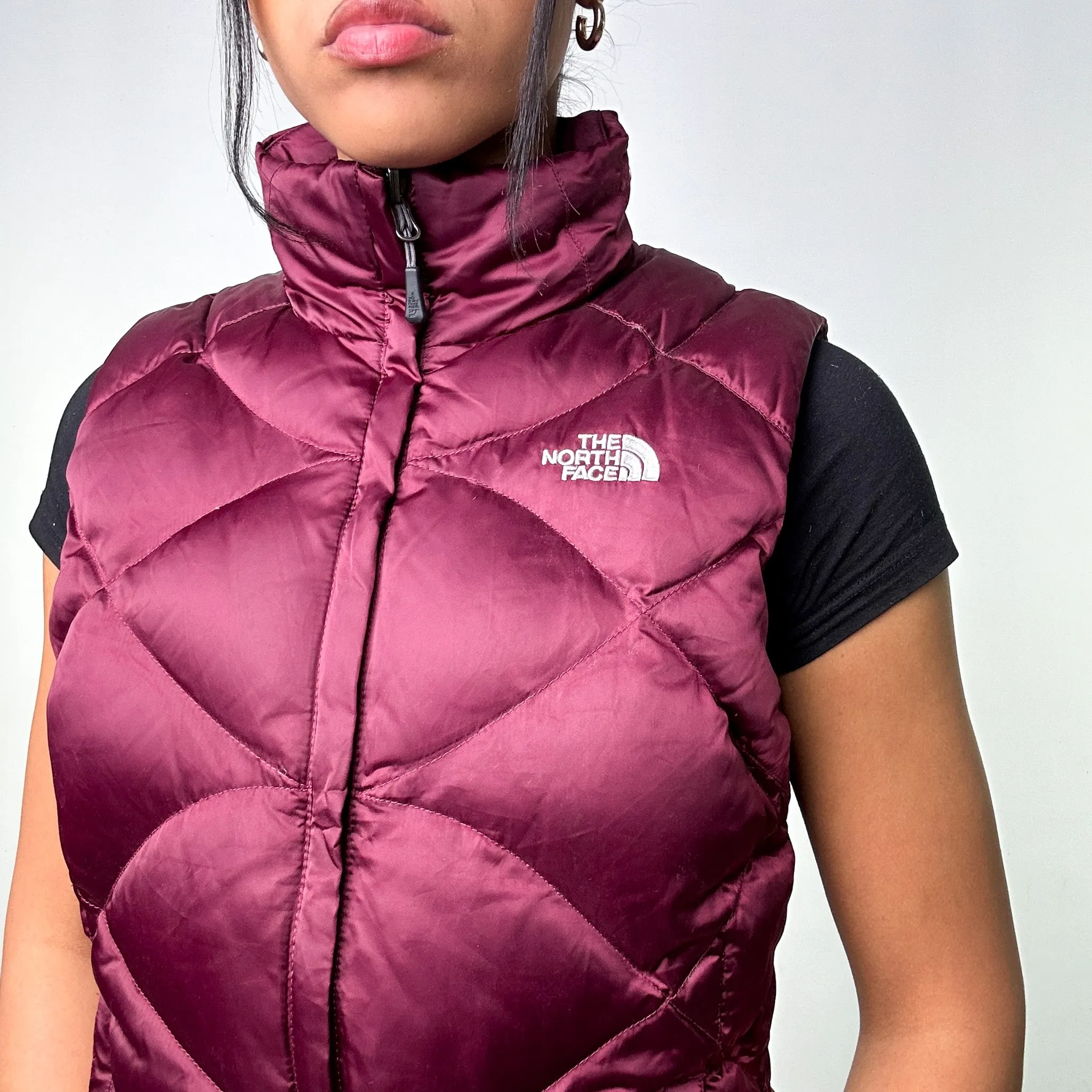 Purple 90s The North Face 550 Series Puffer Jacket Coat Gilet (M)