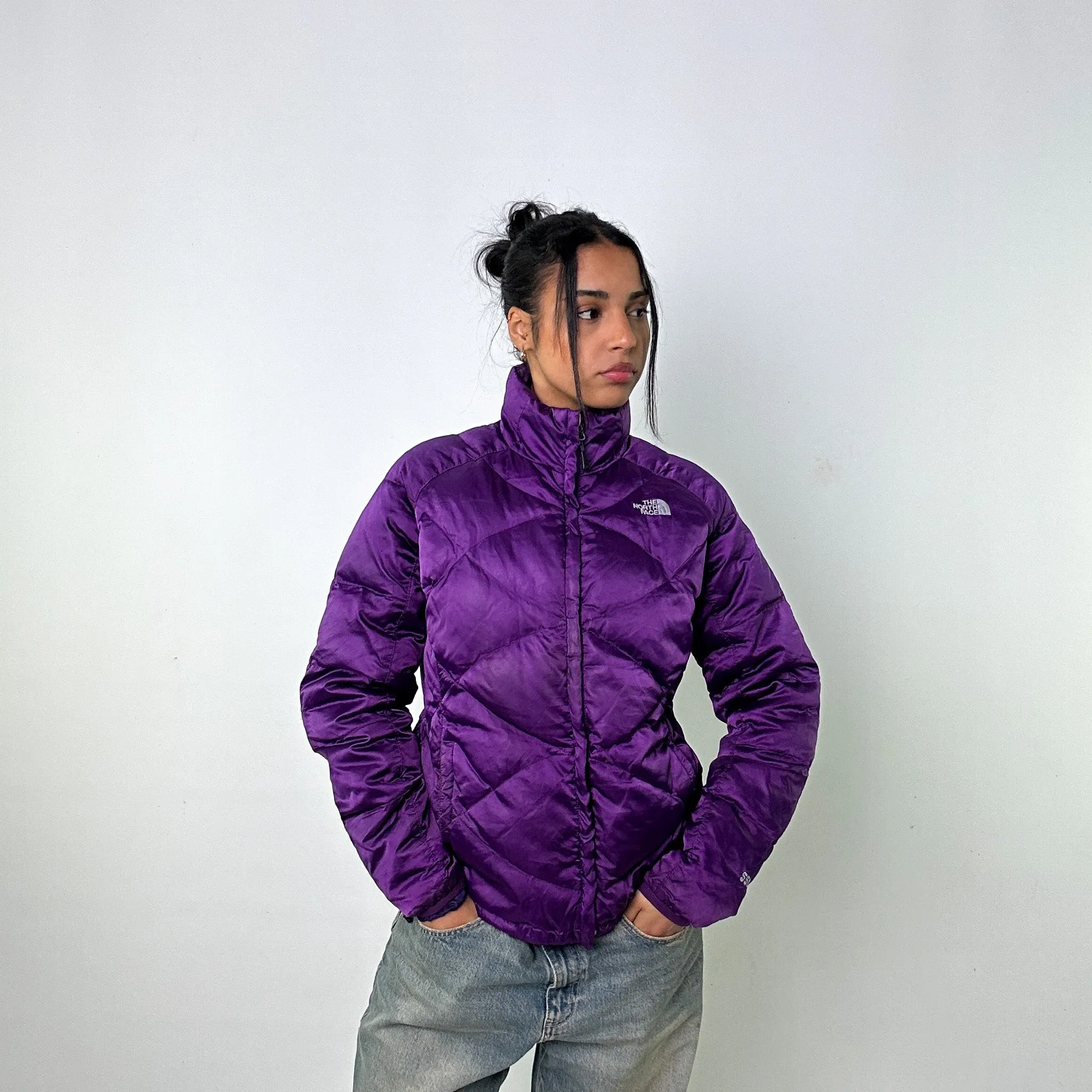 Purple 90s The North Face 550 Series Puffer Jacket Coat (L)