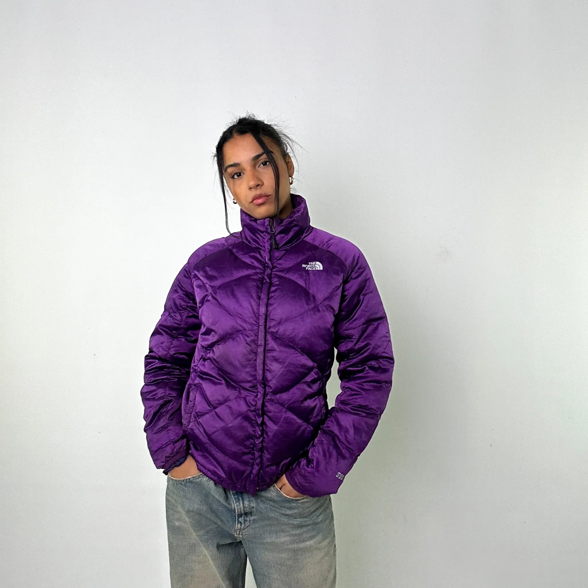 Purple 90s The North Face 550 Series Puffer Jacket Coat (L)