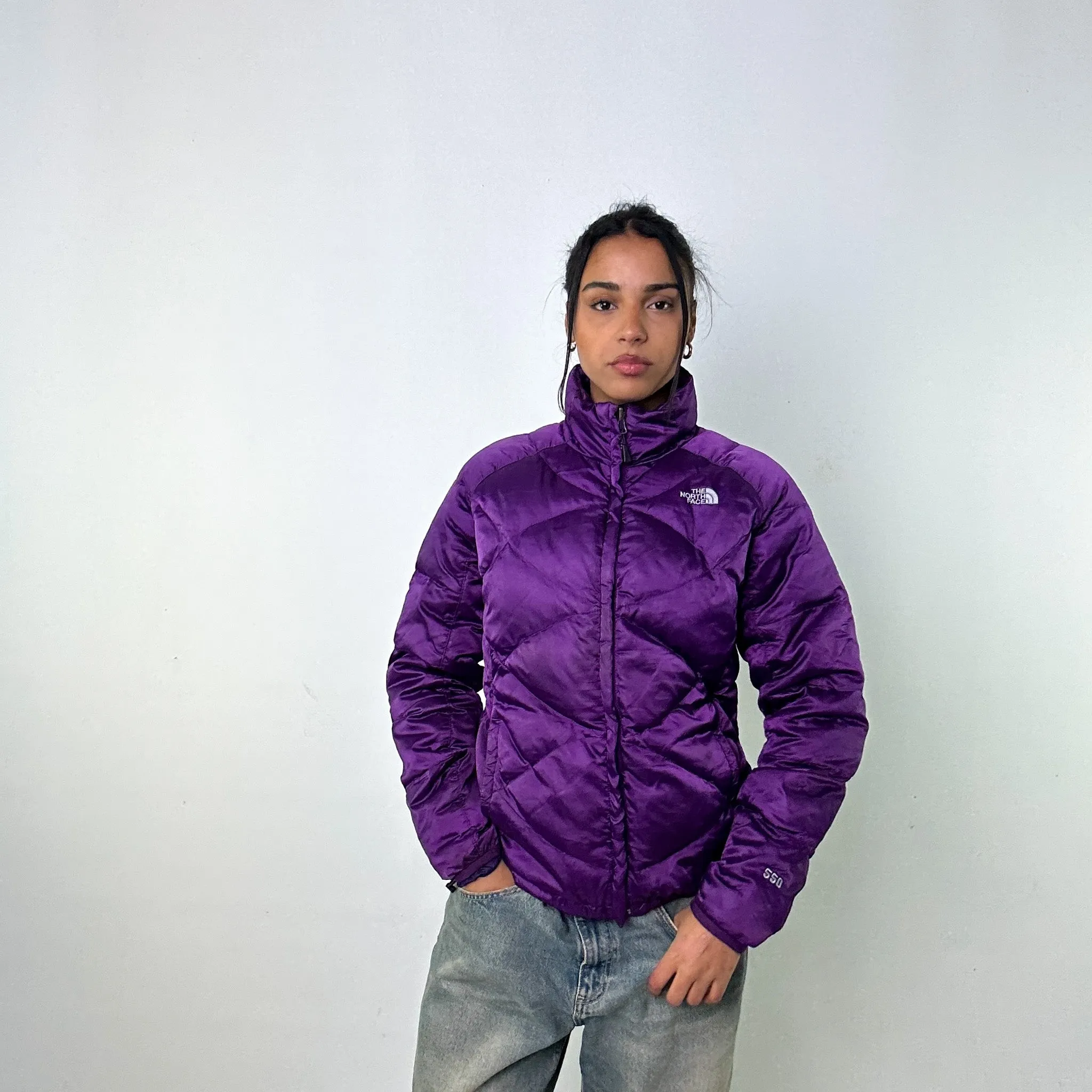 Purple 90s The North Face 550 Series Puffer Jacket Coat (L)