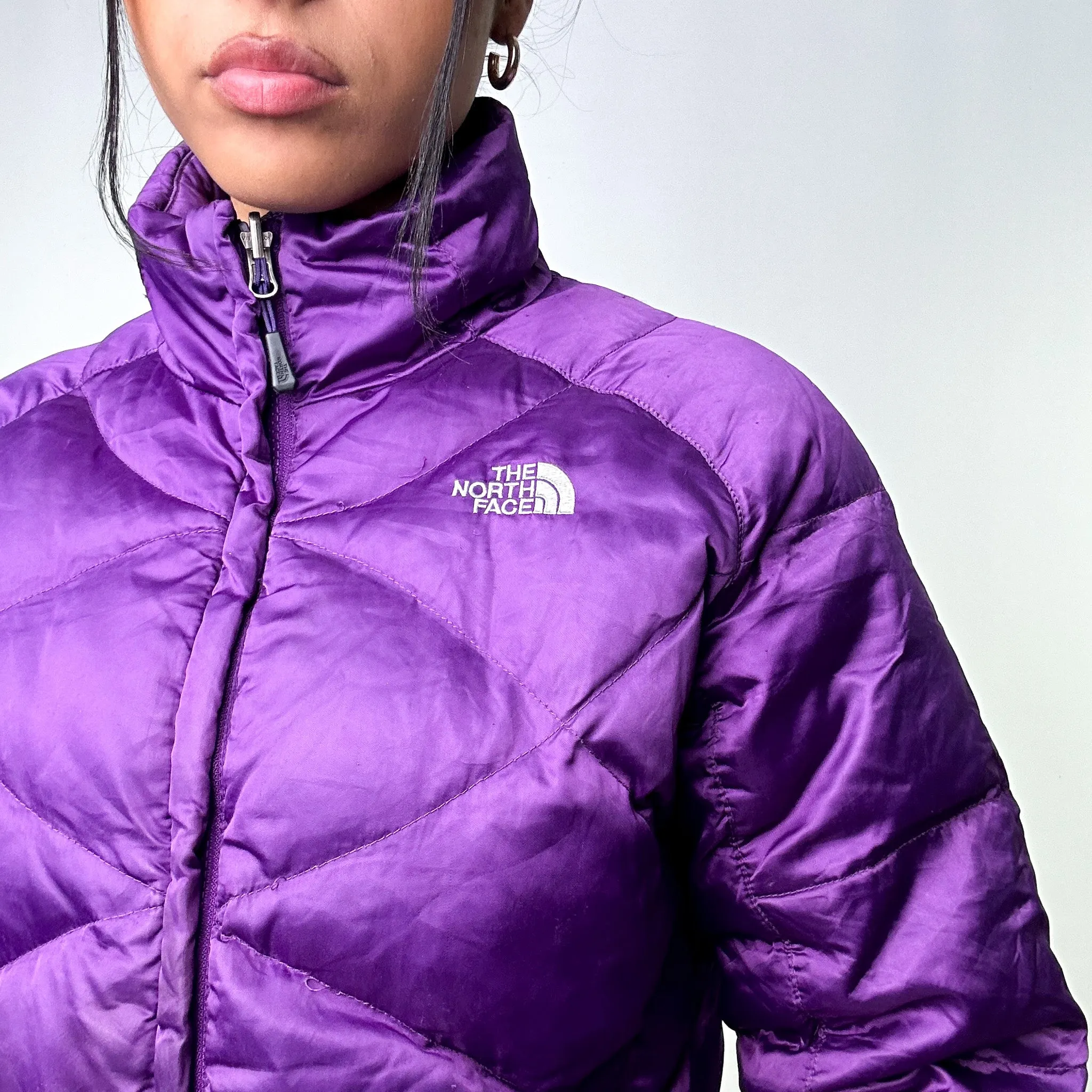 Purple 90s The North Face 550 Series Puffer Jacket Coat (L)