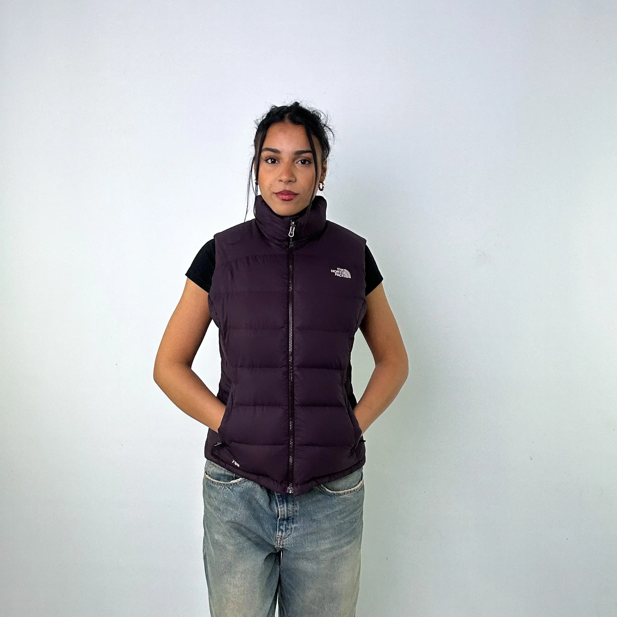 Purple 90s The North Face 700 Series Puffer Jacket Coat Gilet (M)