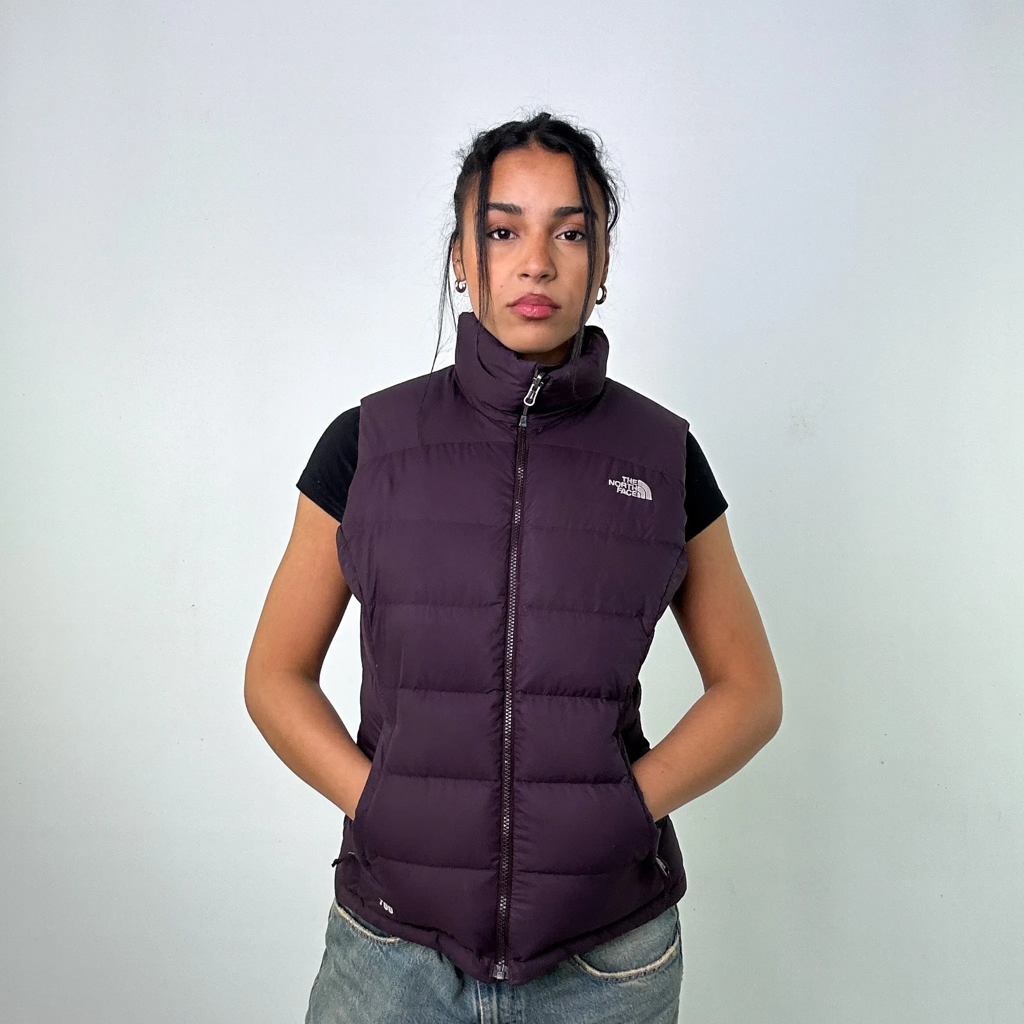 Purple 90s The North Face 700 Series Puffer Jacket Coat Gilet (M)