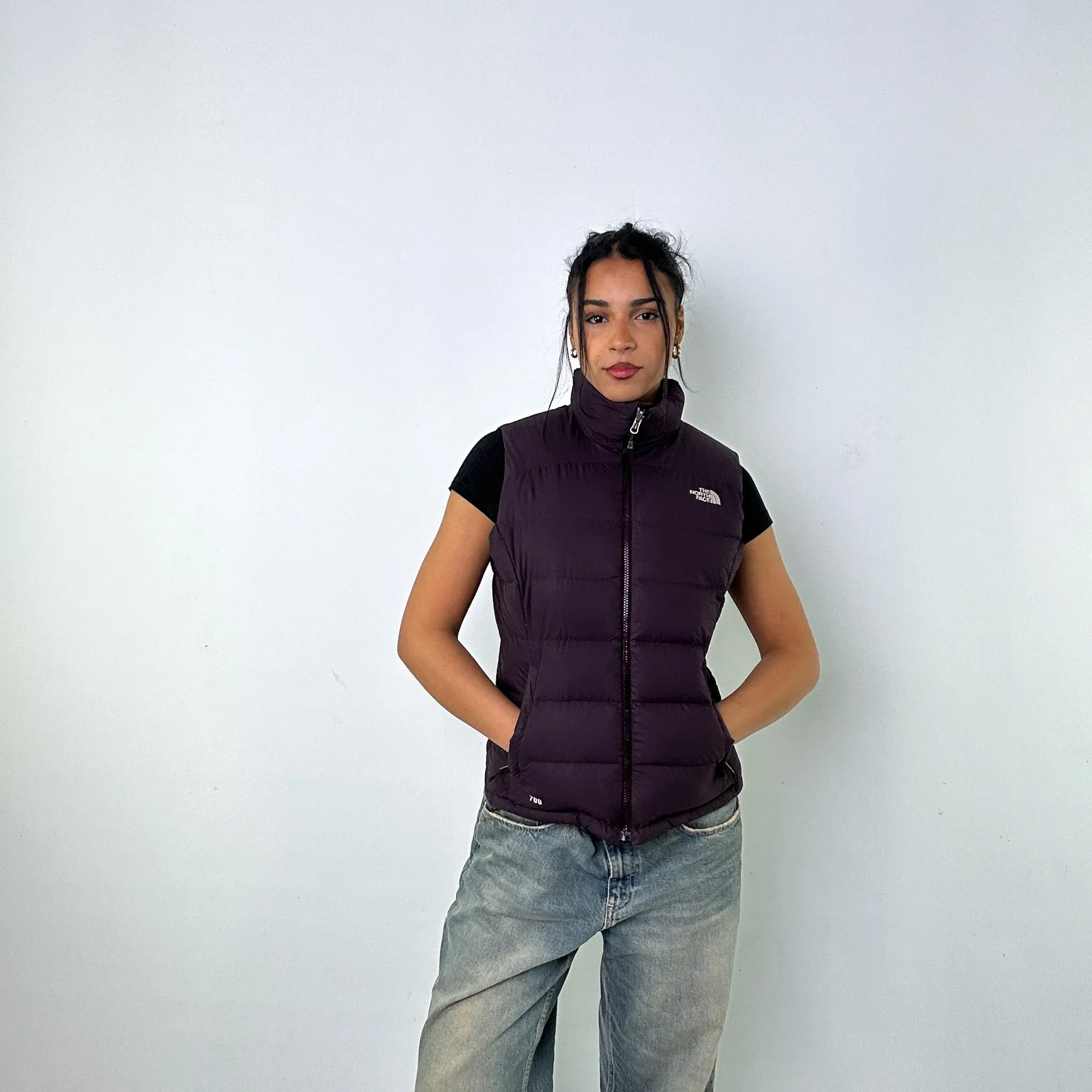 Purple 90s The North Face 700 Series Puffer Jacket Coat Gilet (M)