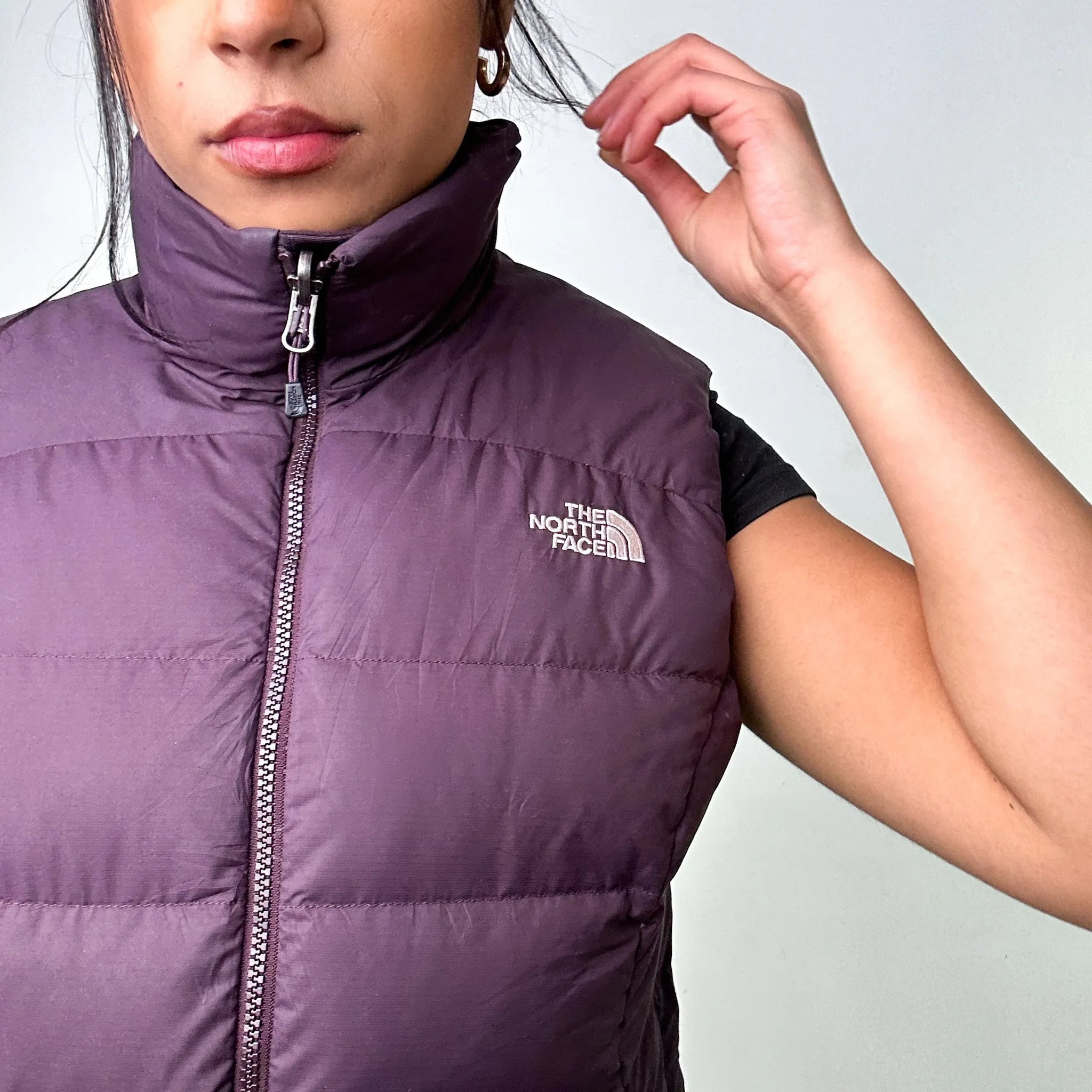 Purple 90s The North Face 700 Series Puffer Jacket Coat Gilet (M)