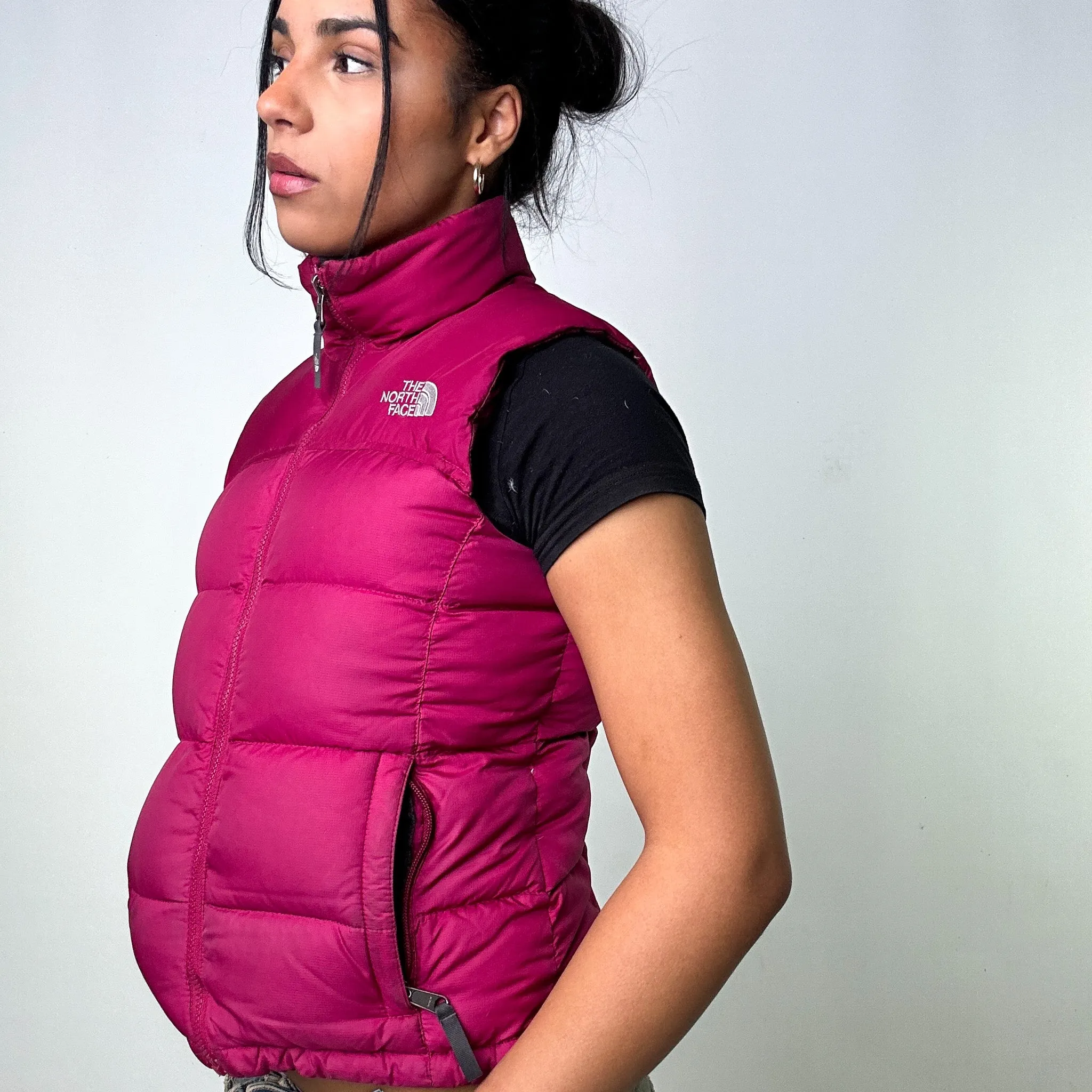 Purple 90s The North Face 700 Series Puffer Jacket Coat Gilet (XS)