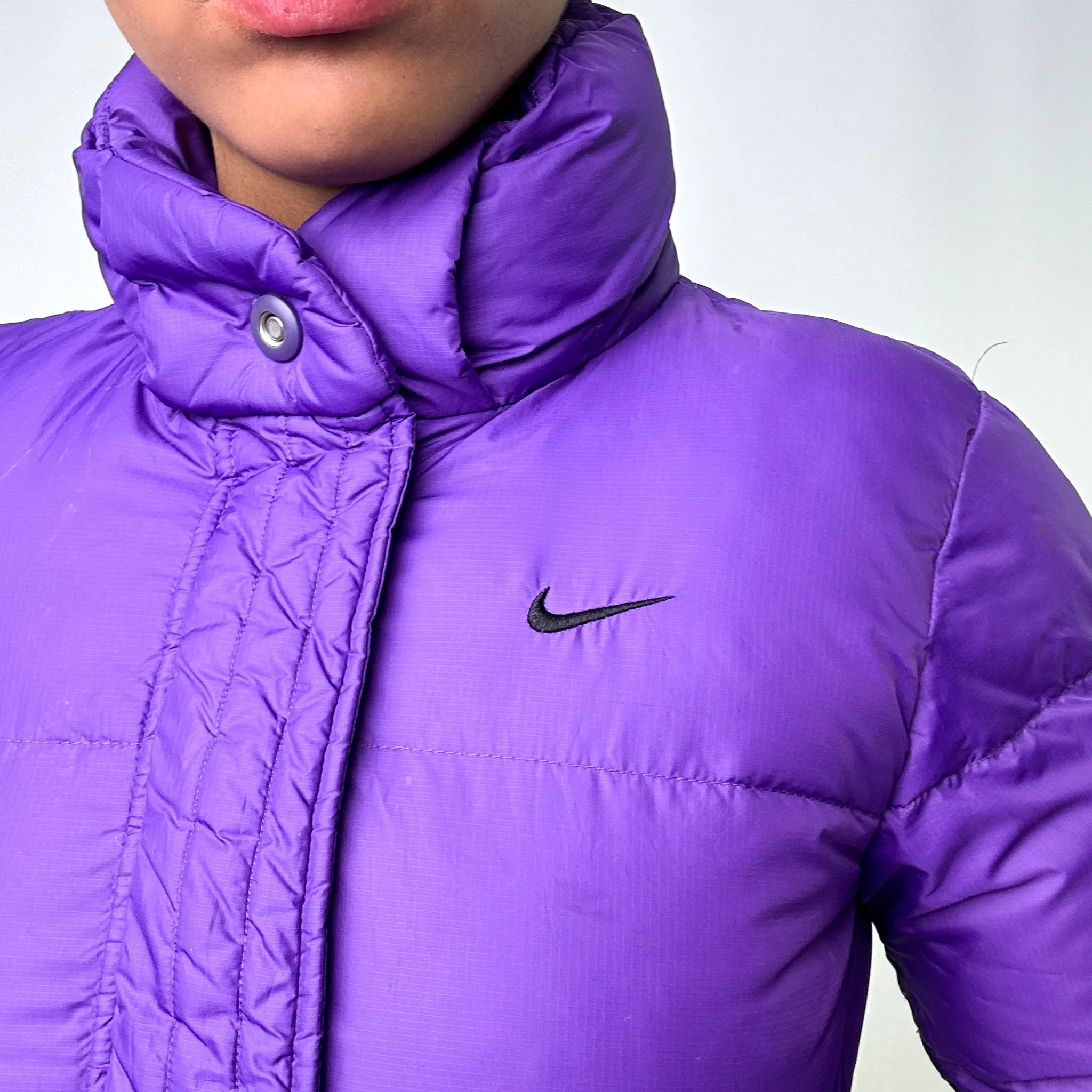 Purple y2ks NIKE Puffer Jacket Coat (M)