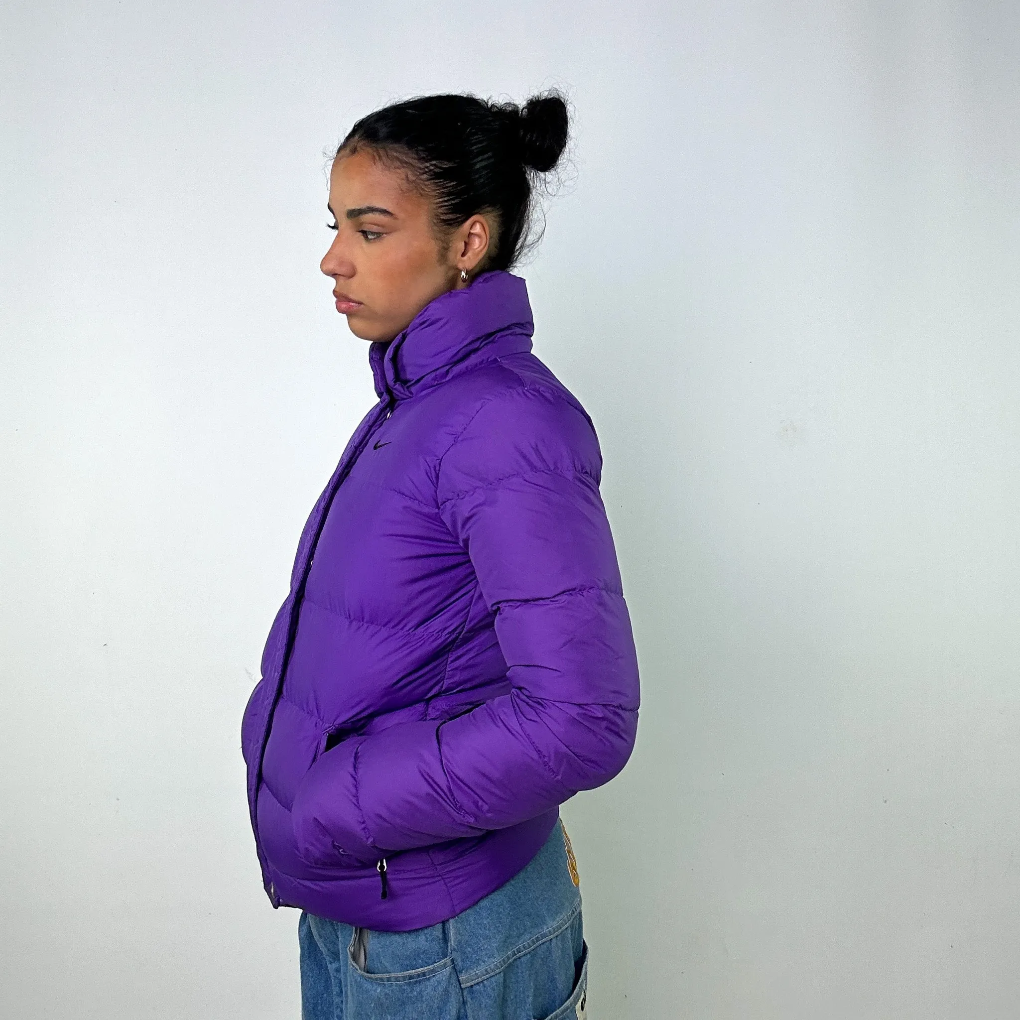 Purple y2ks NIKE Puffer Jacket Coat (M)