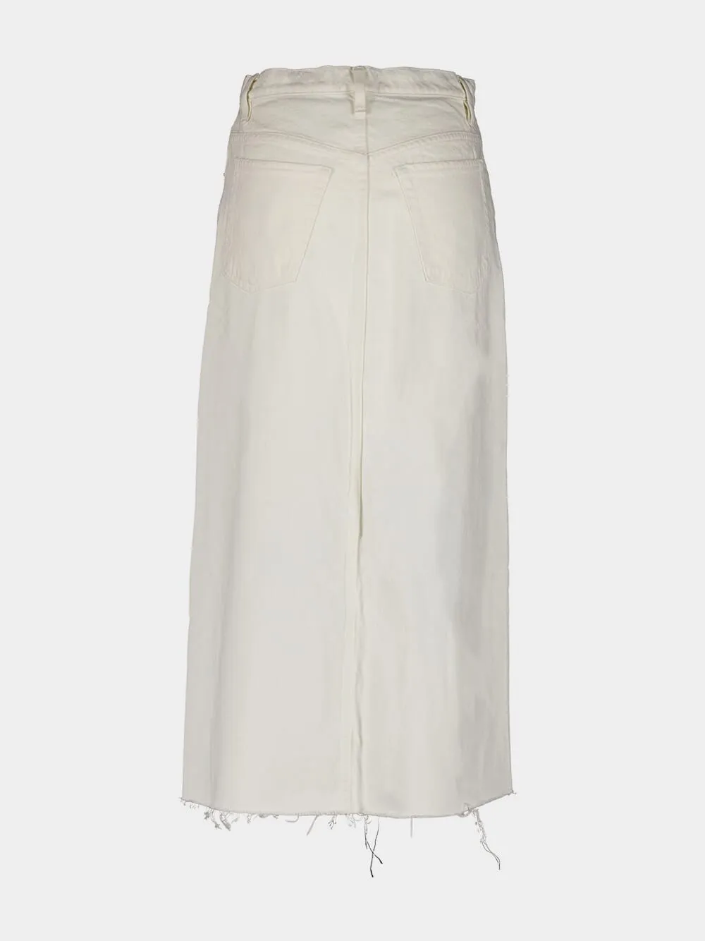 Raw Hem Midaxi Skirt