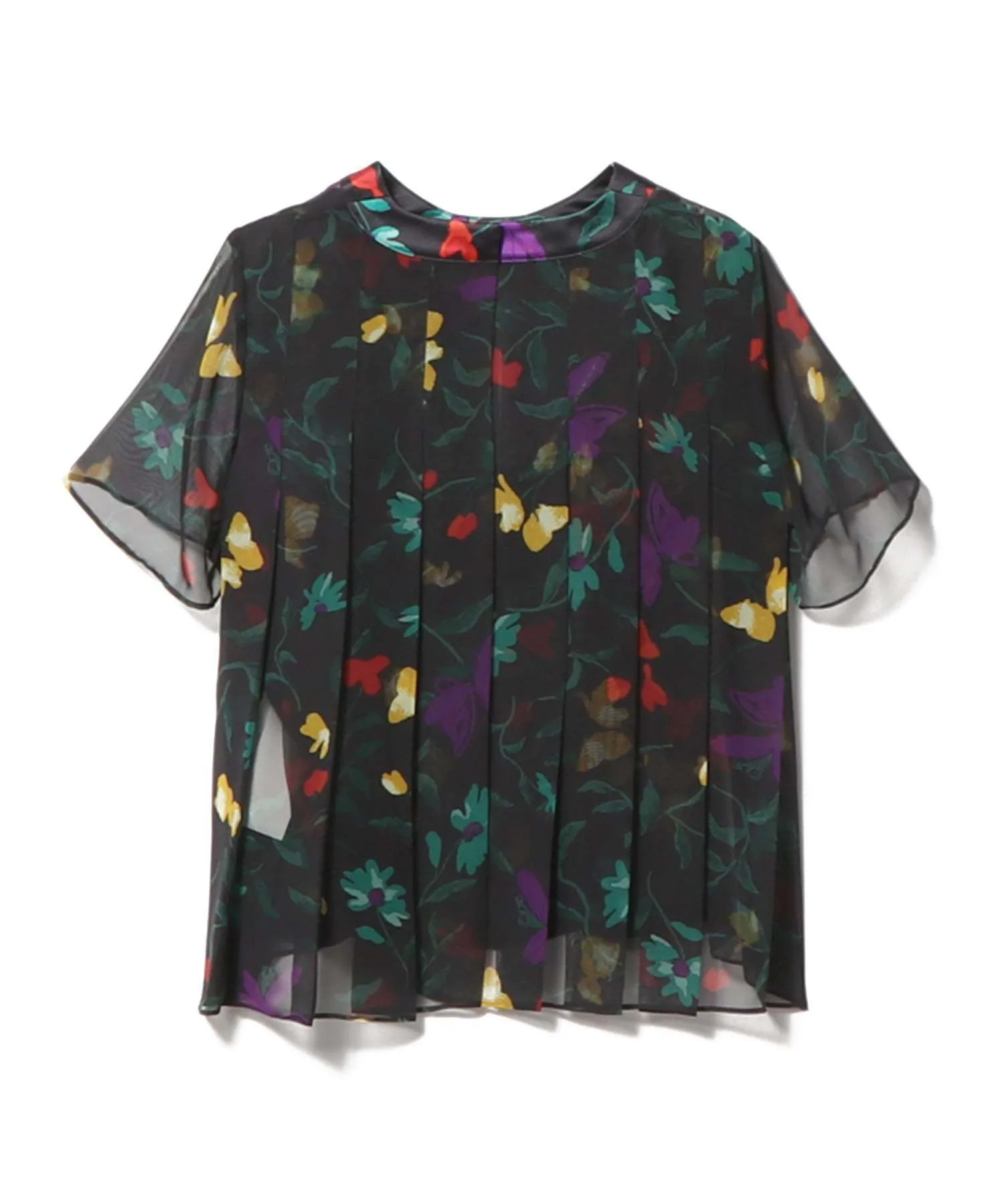 sacai  |Flower Patterns Short Sleeves Elegant Style Shirts & Blouses