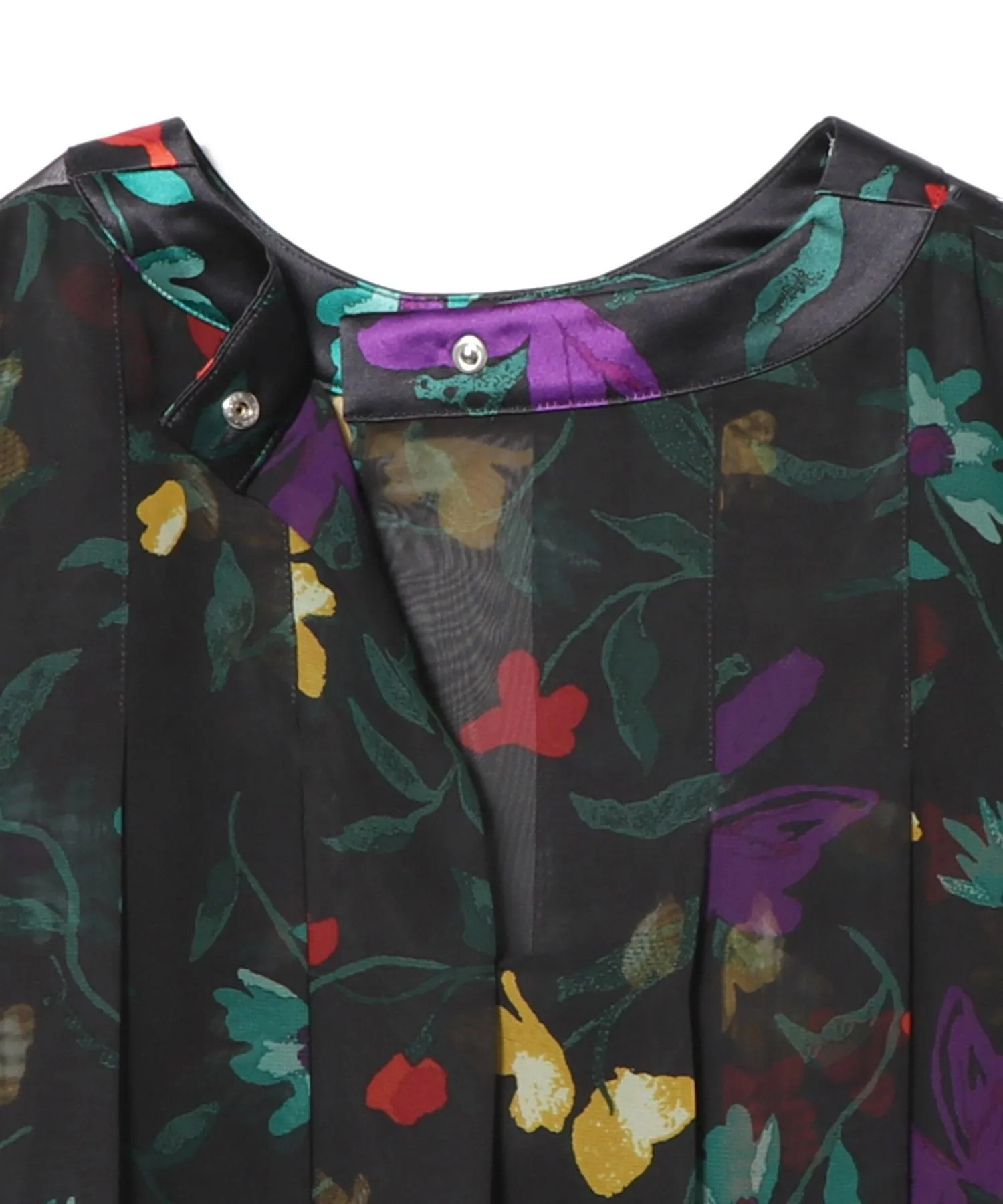 sacai  |Flower Patterns Short Sleeves Elegant Style Shirts & Blouses