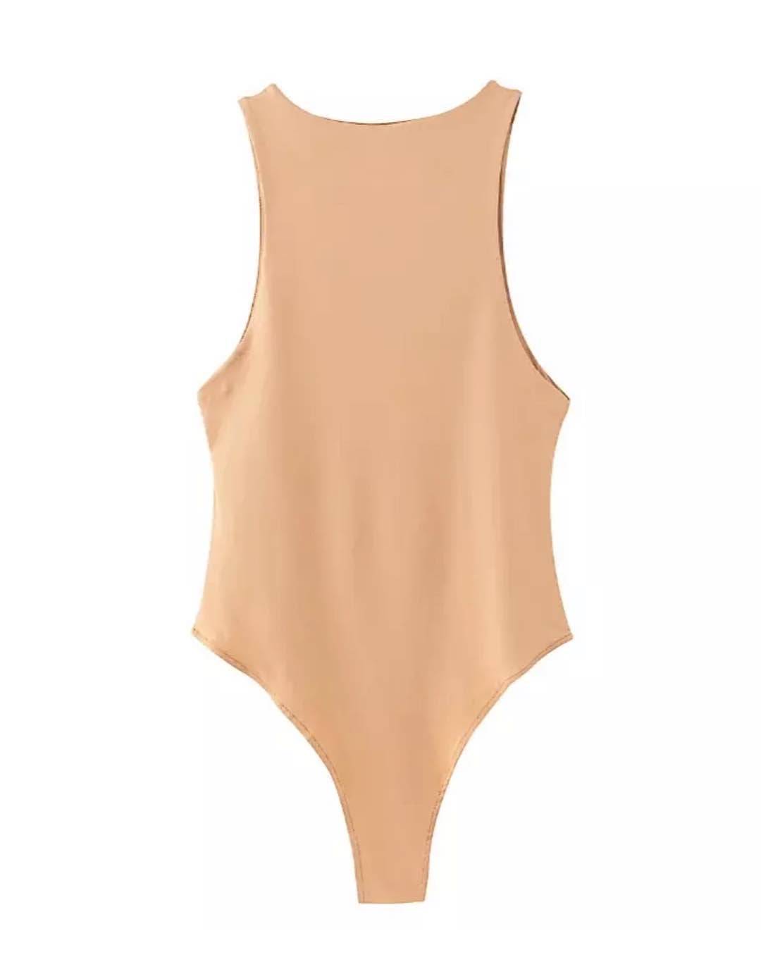 Sleeveless Scoop Neck Plain Bodysuit