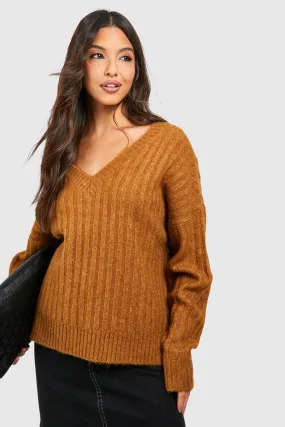 Soft Wide Rib Slouchy Sweater