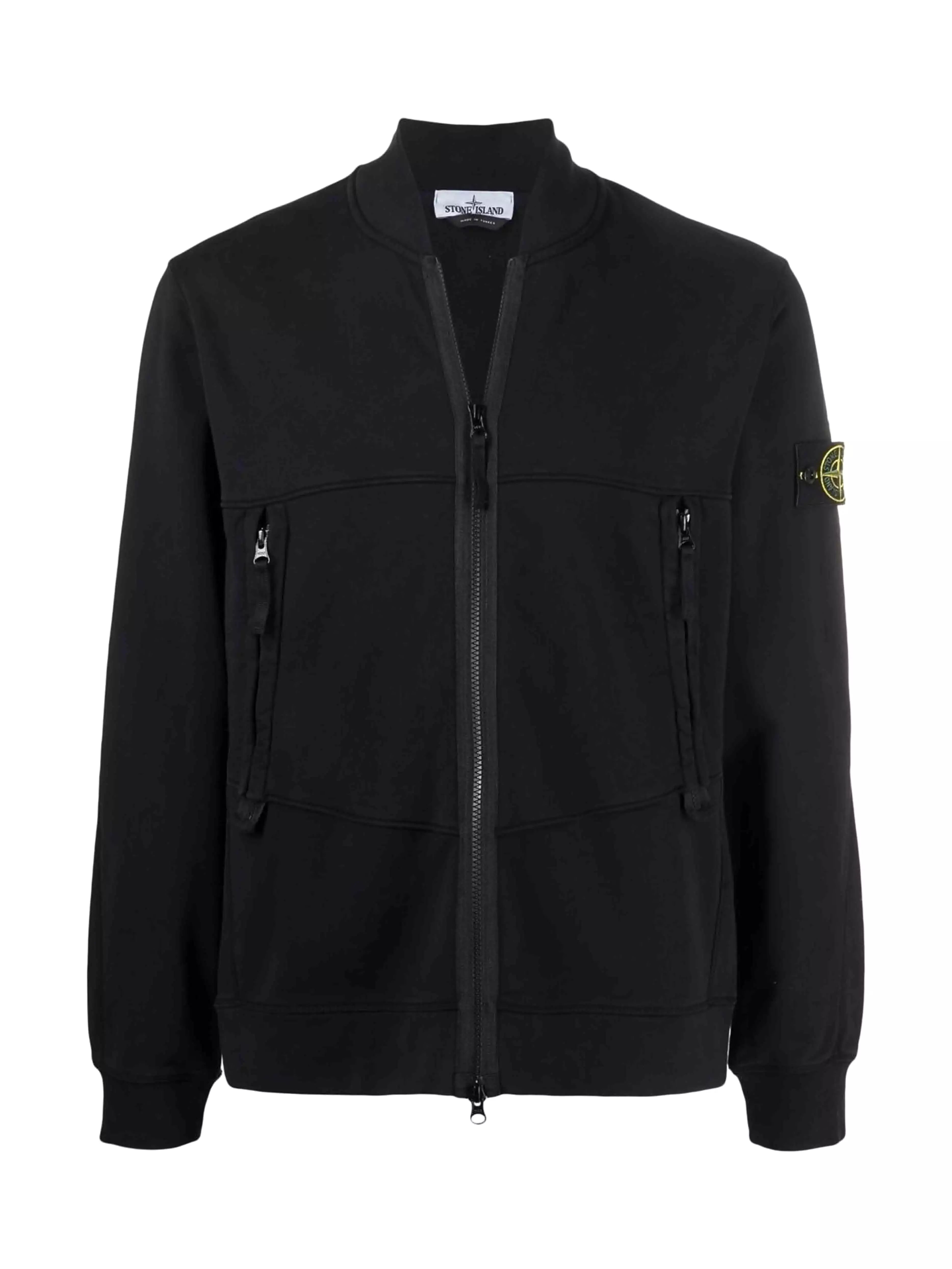 Stone Island Zip Up Bomber Jacket Black