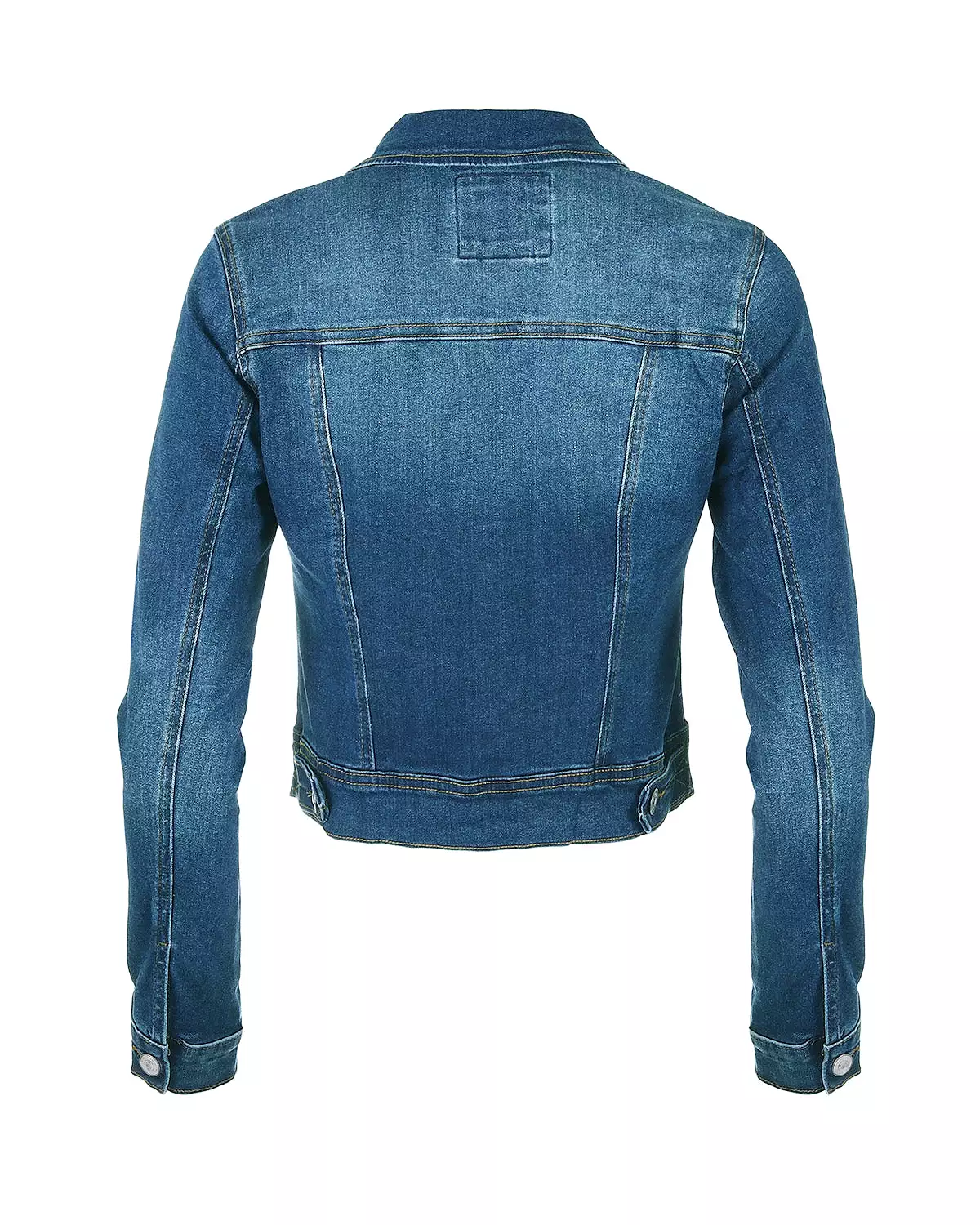 Stone Wash Button Up Comfort Stretch Denim Jacket