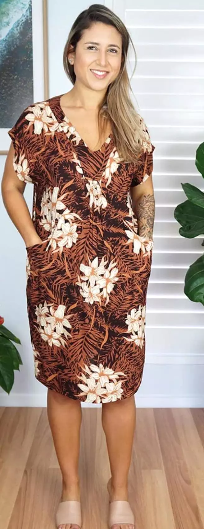 SUNDRENCHED CRUISER DRESS ORCHID BROWN