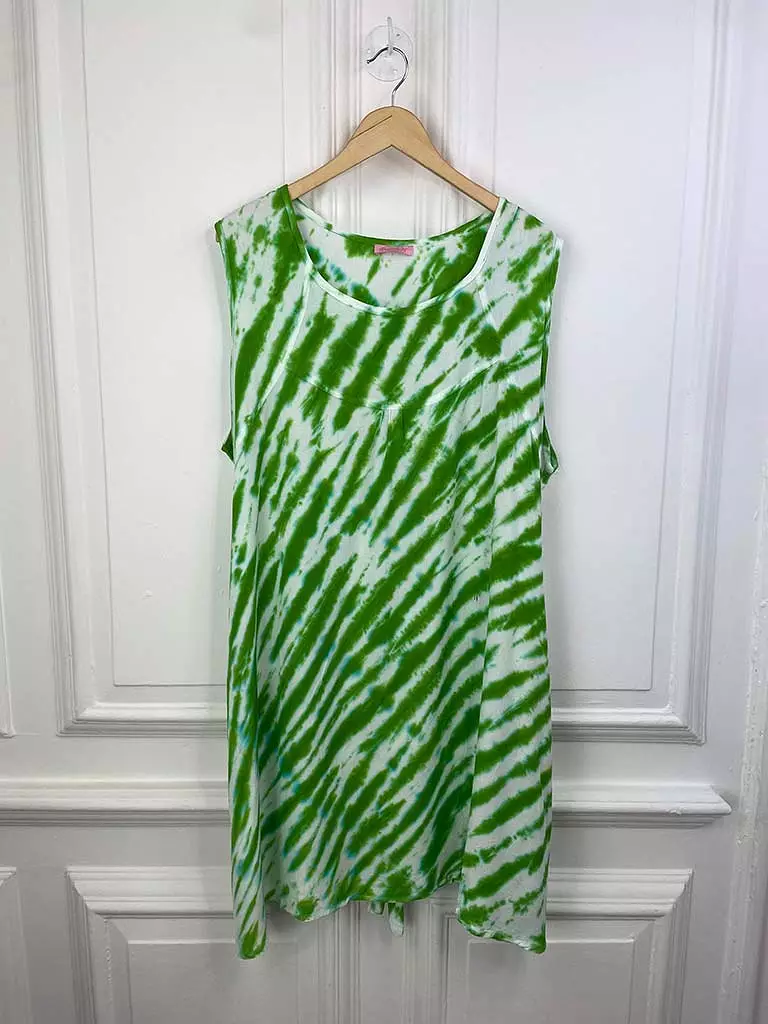 Tie Dye Sleeveless Tunic - Apple