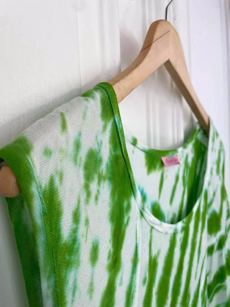 Tie Dye Sleeveless Tunic - Apple