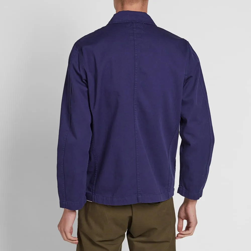 Universal Works Bakers JacketWork Blue Byron Twill