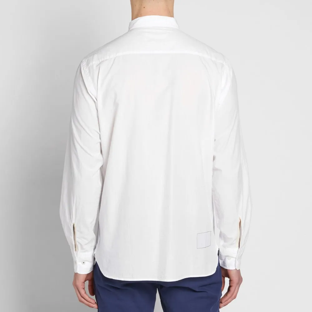 Universal Works Point Collar ShirtWhite Fine Cotton