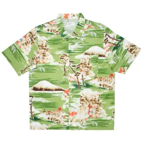 Universal Works - Road Shirt - Fuji Summer Print - Green