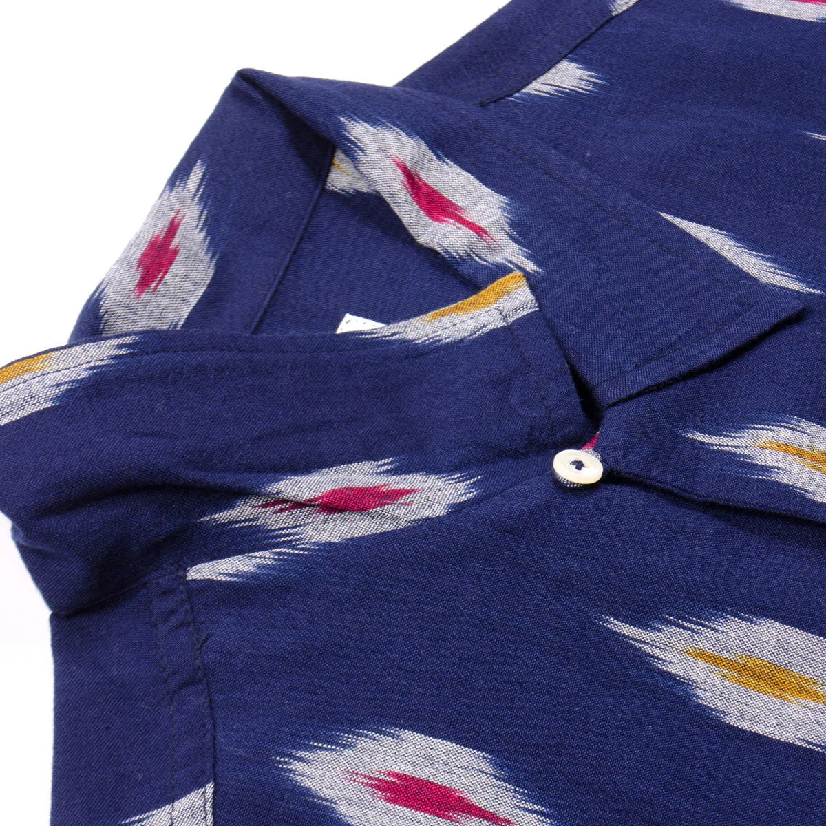 Universal Works - Road Shirt Ikat Multi Color - Indigo