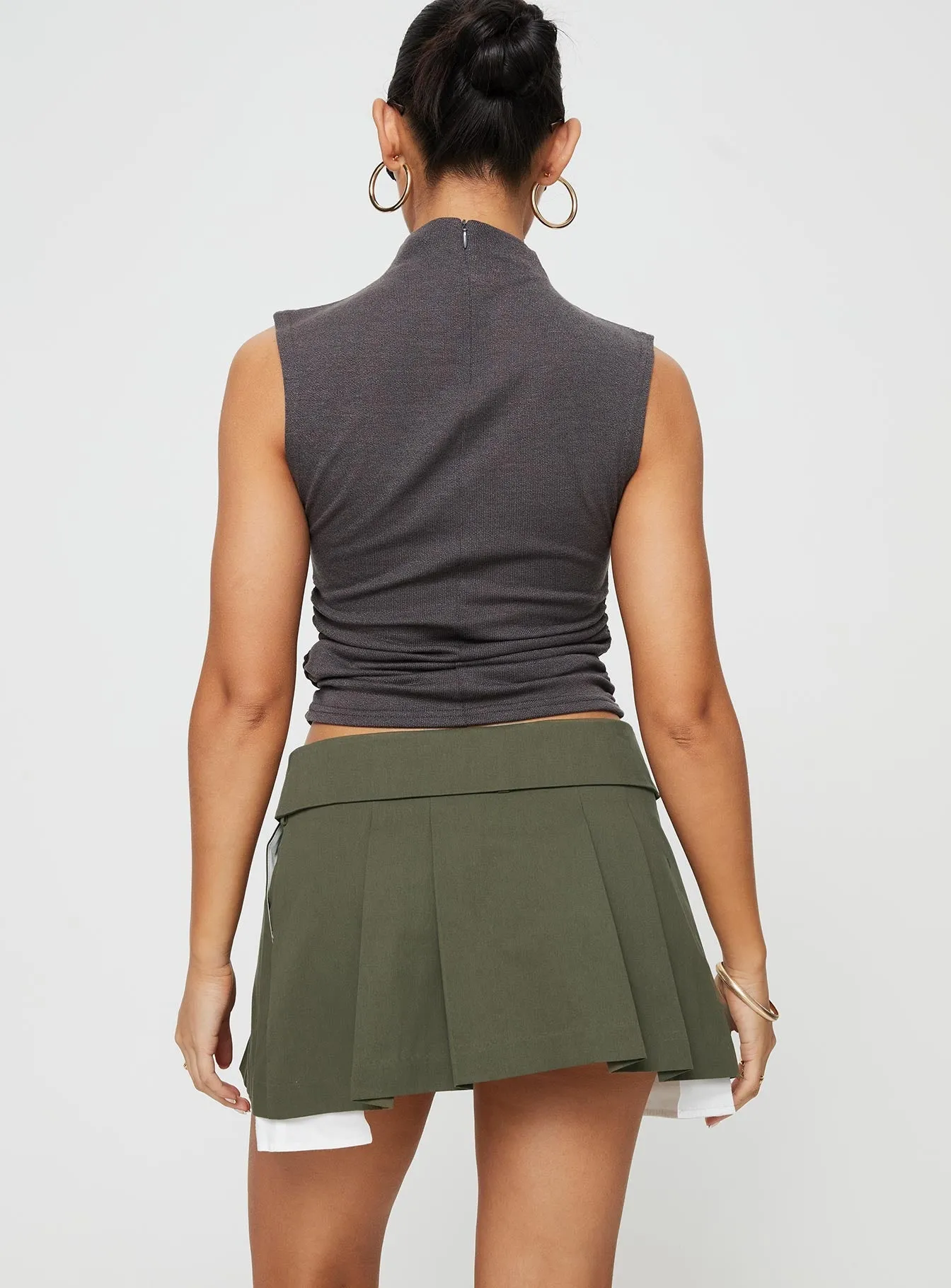 Utility Mini Skirt Green