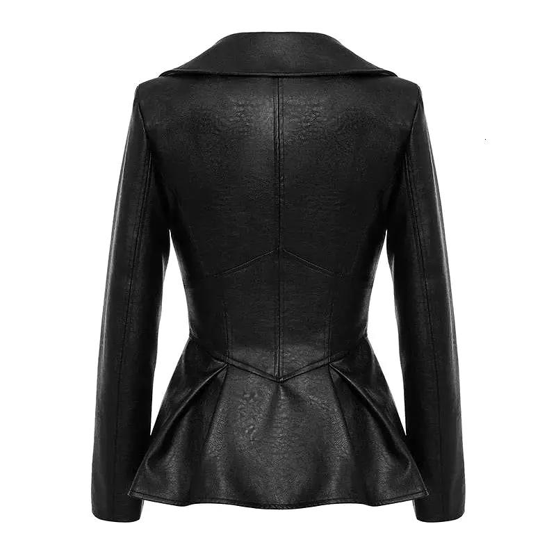 Vegan Leather Corset Style Waist Jacket