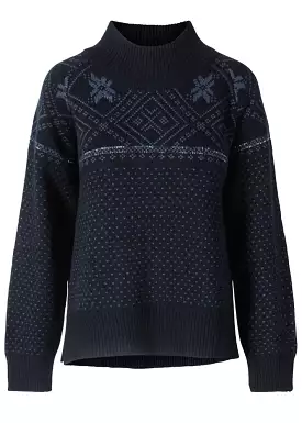 We Norwegians Snowflake Cashmere Sweater - Blue