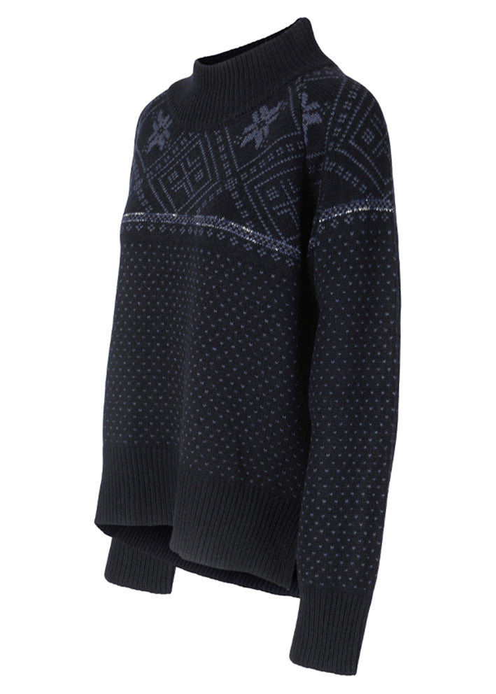 We Norwegians Snowflake Cashmere Sweater - Blue