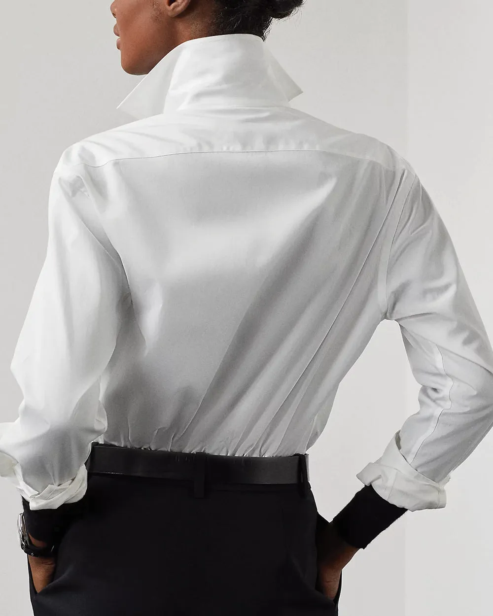 White Long Sleeve Capri Shirt