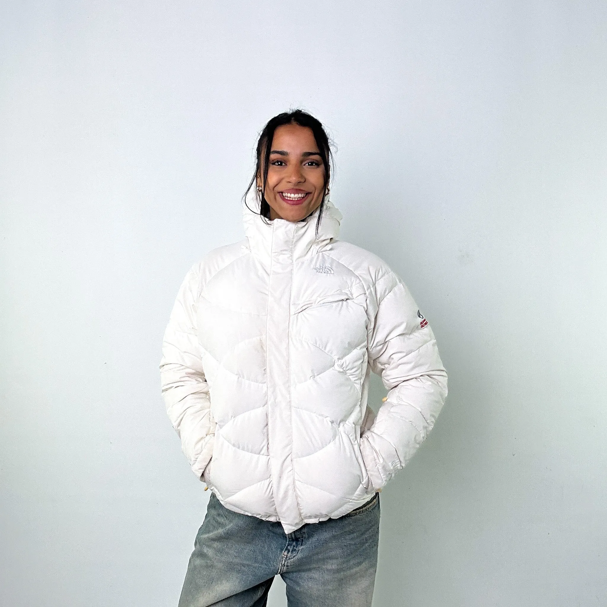 White y2ks The North Face 600 Summit Series Recco Windstopper Puffer Jacket Coat (L)