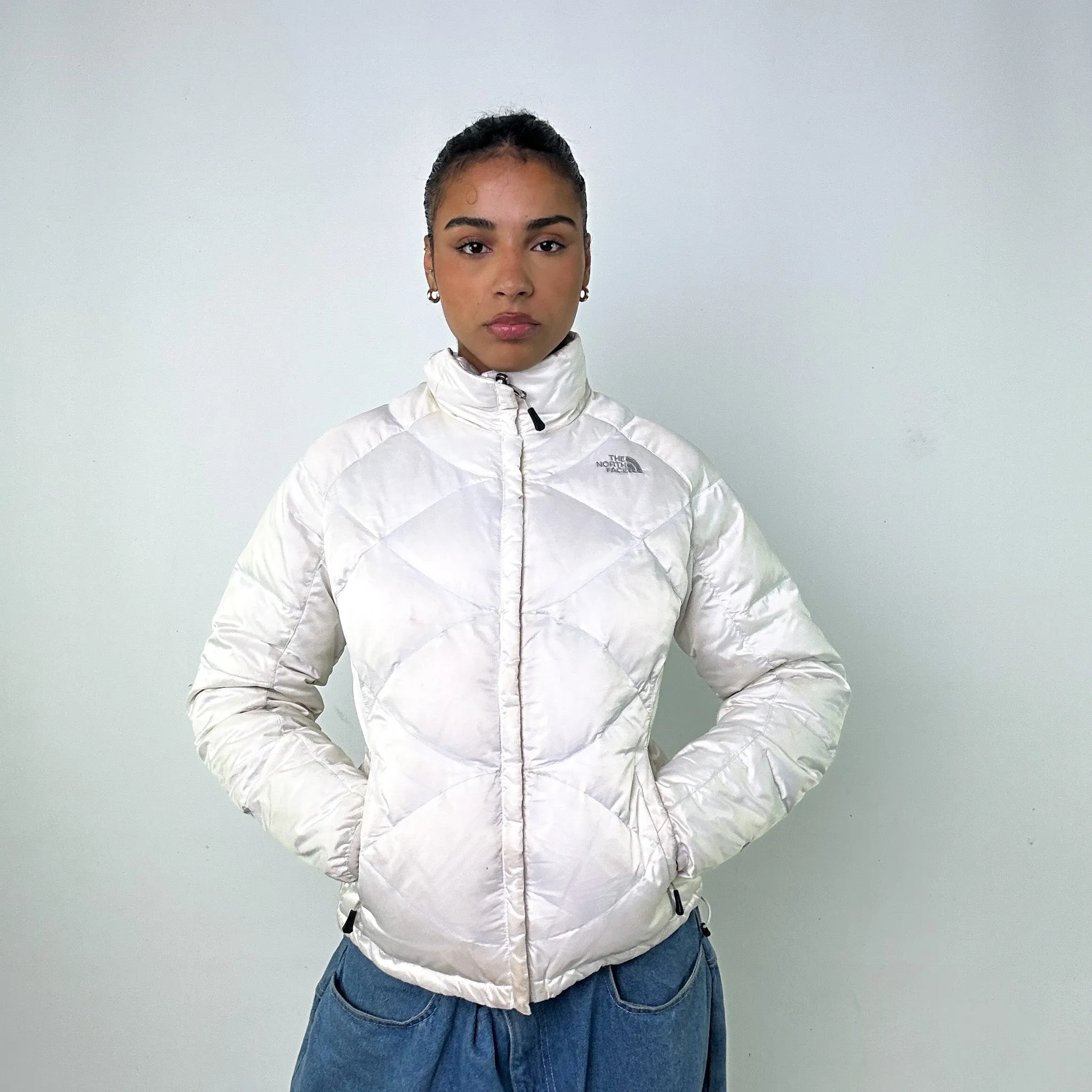 White y2ks The North Face Puffer Jacket Coat (M)