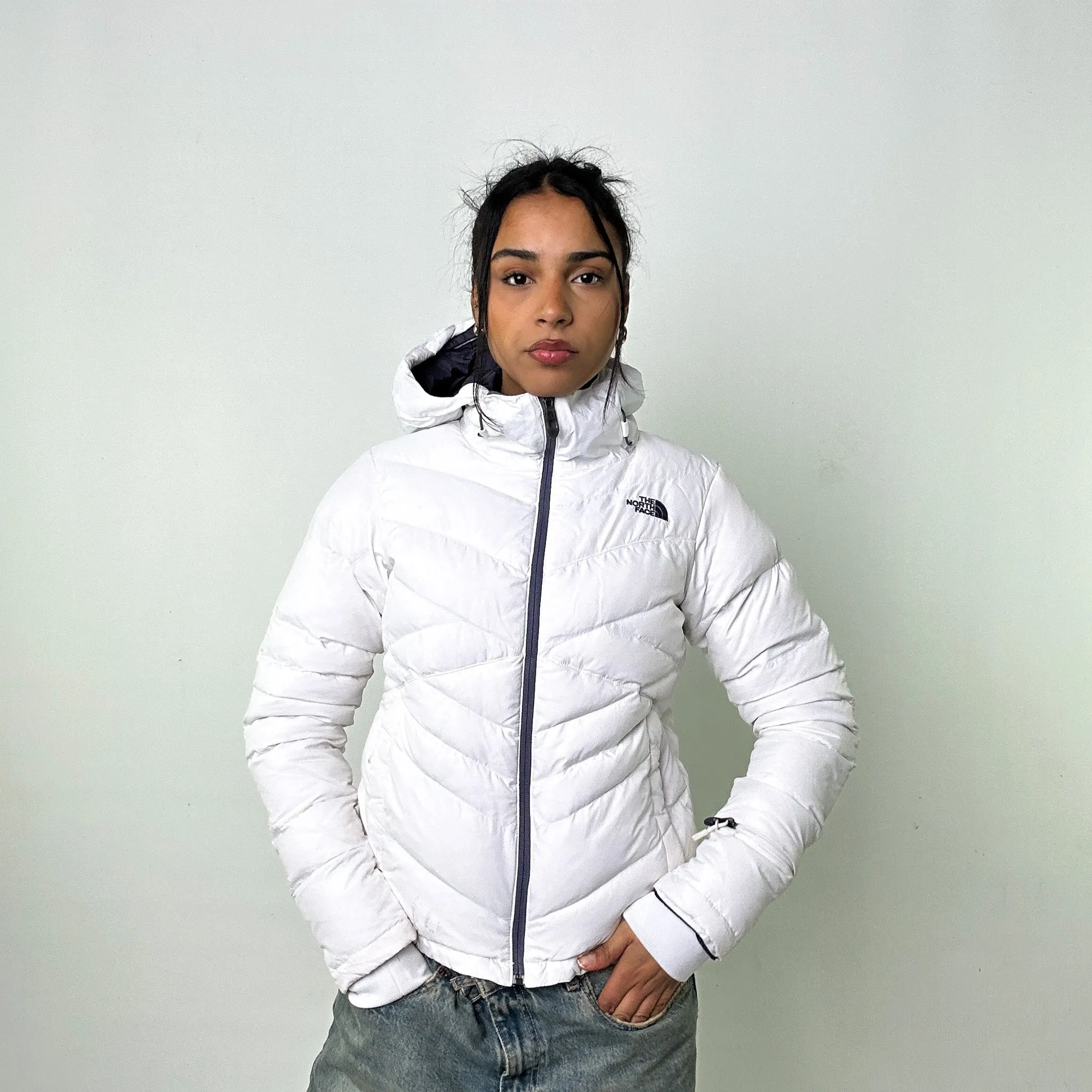 White y2ks The North Face Puffer Jacket Coat (S)