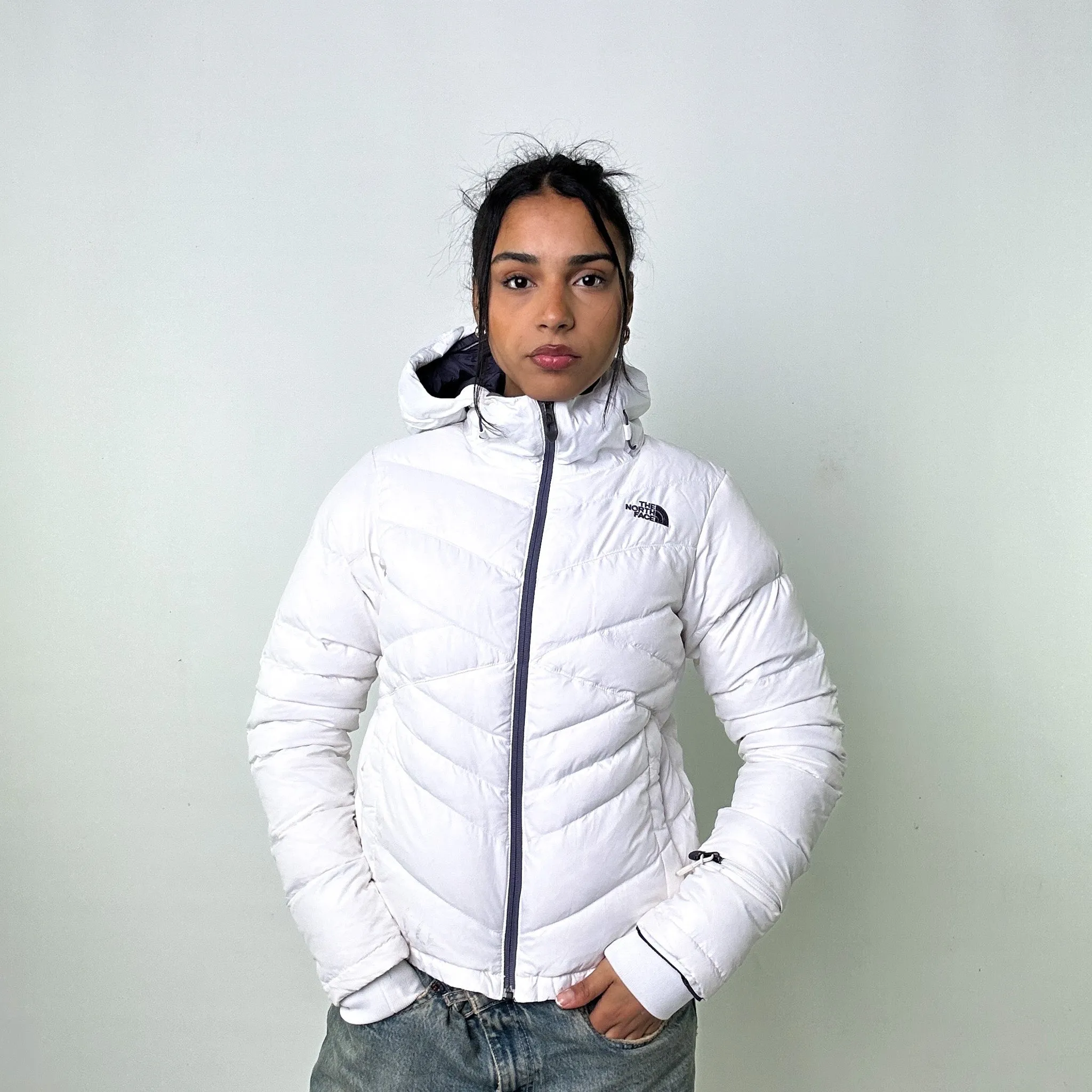 White y2ks The North Face Puffer Jacket Coat (S)