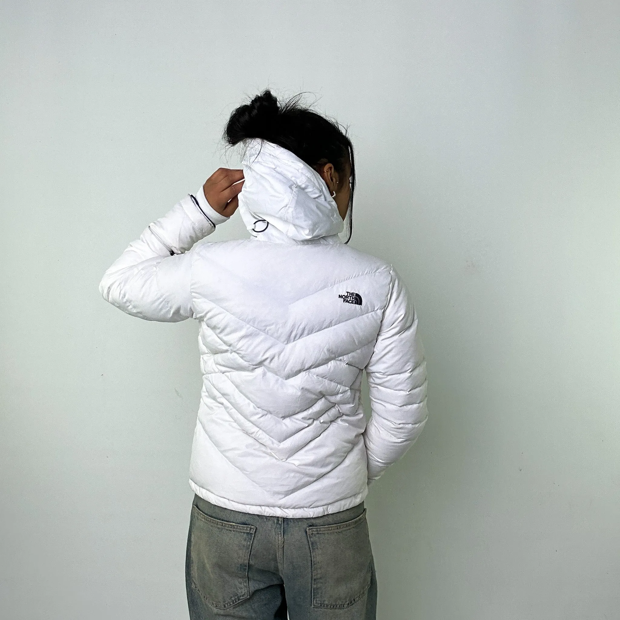 White y2ks The North Face Puffer Jacket Coat (S)