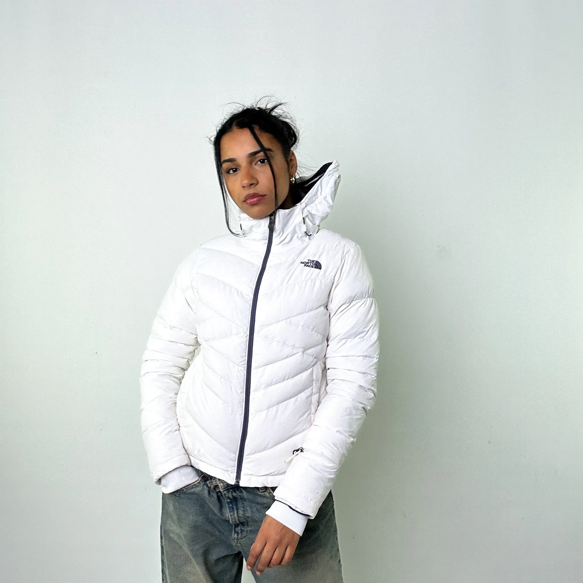 White y2ks The North Face Puffer Jacket Coat (S)