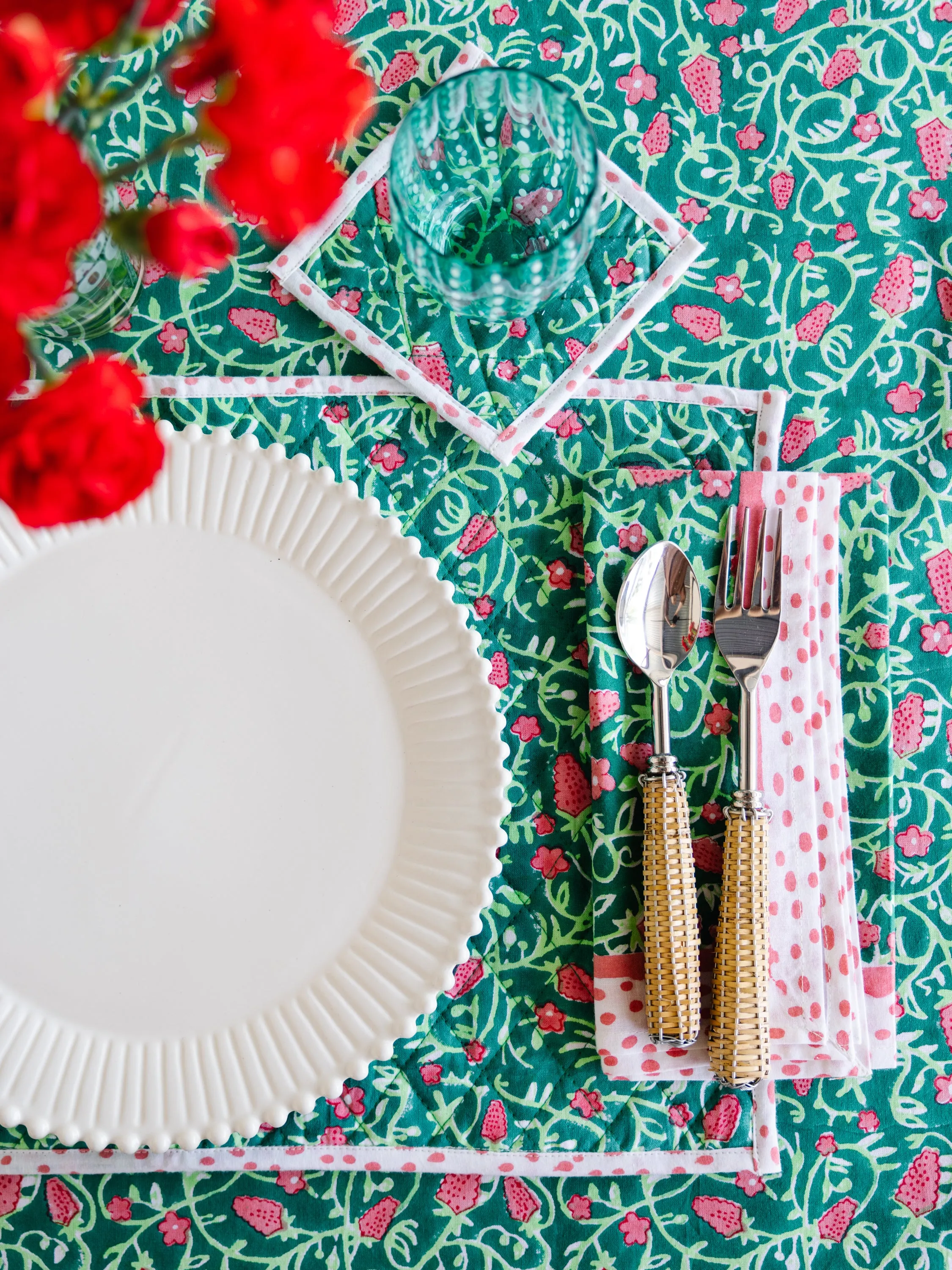 Winter Advent Round Tablecloth