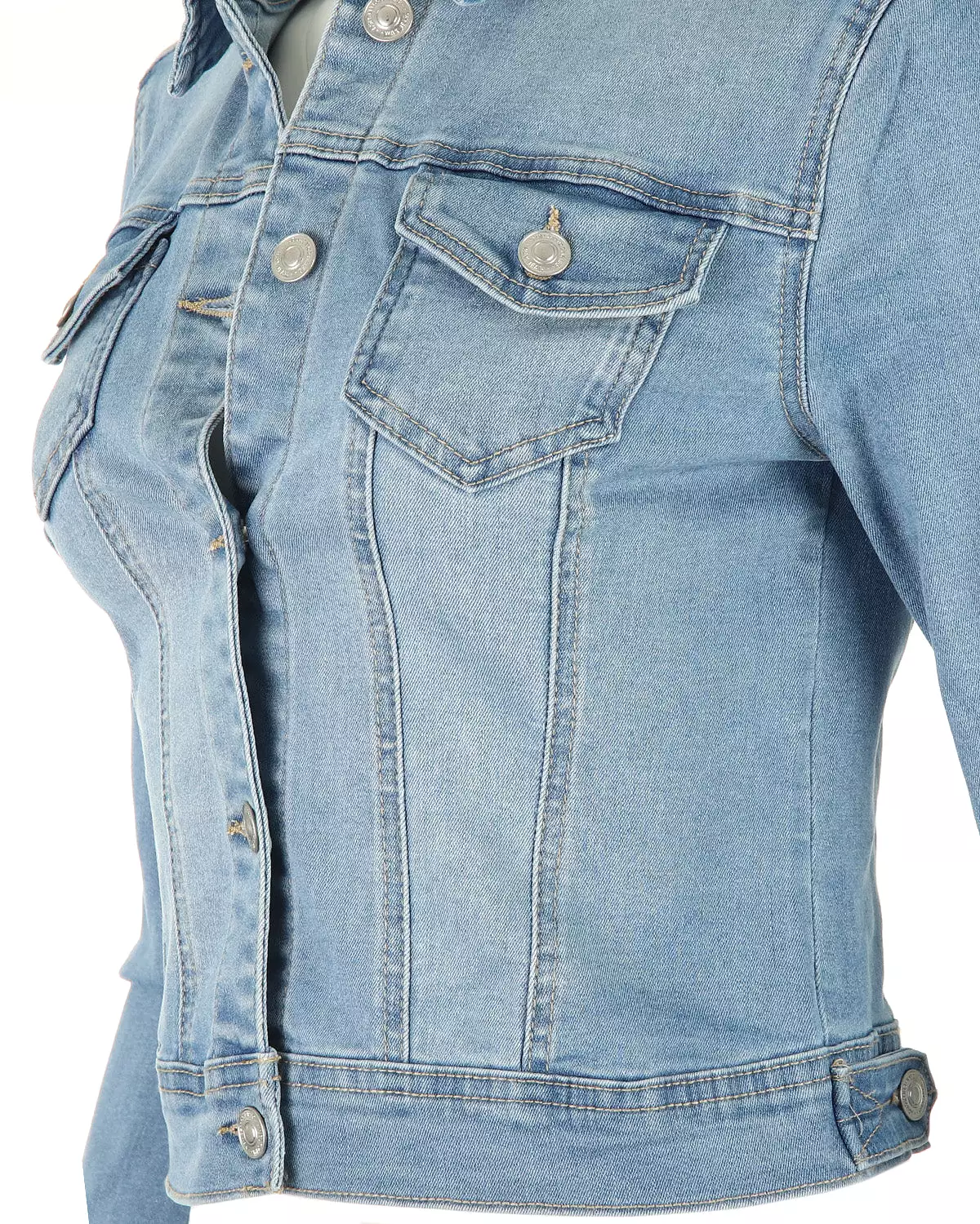 Women’s Stone Wash Comfort Stretch Denim Jacket