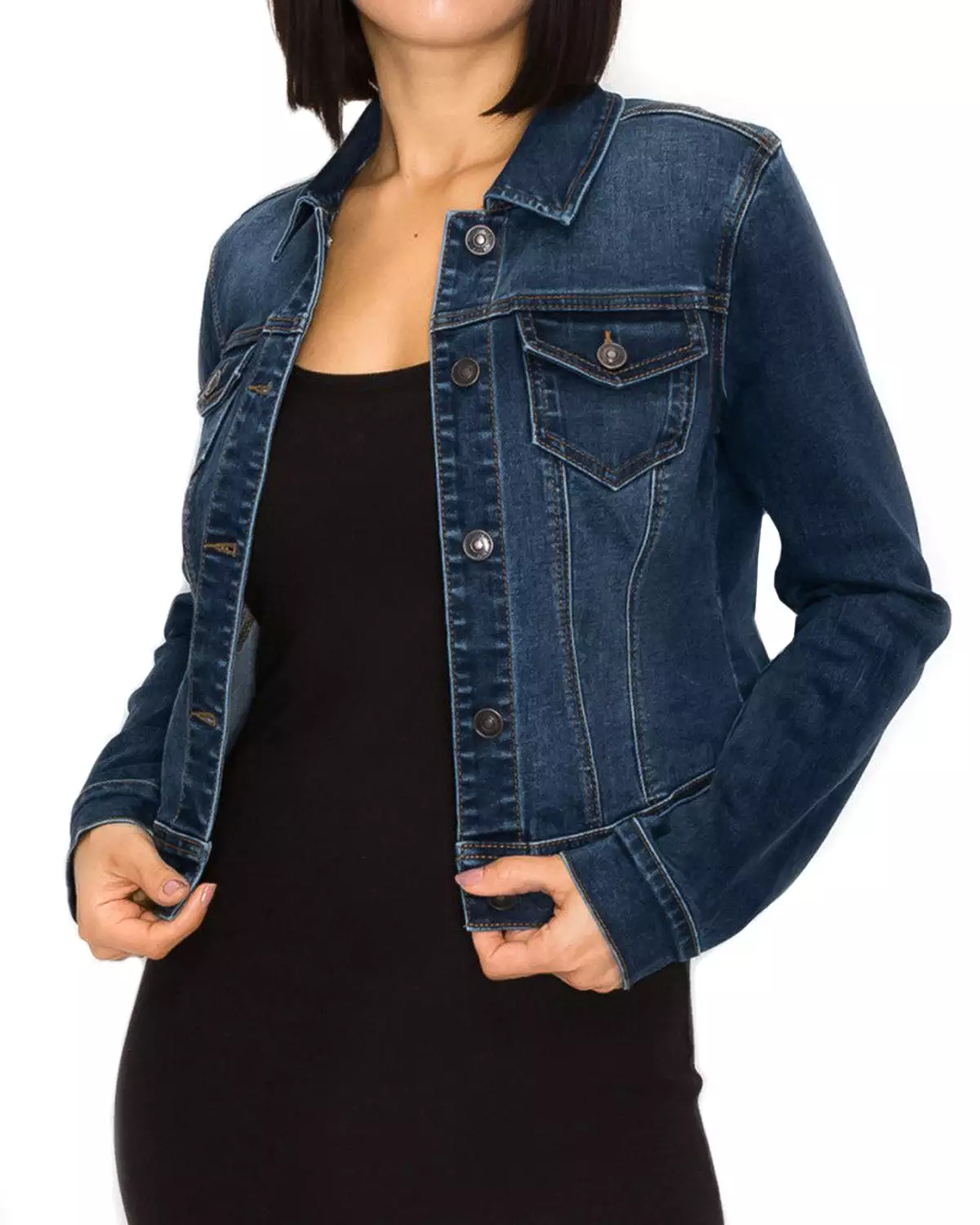 Women’s Stone Wash Comfort Stretch Denim Jacket